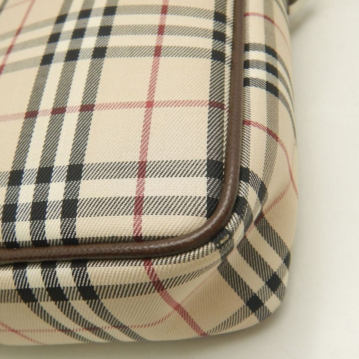 Burberry Brown Canvas Leather Shoulder Bag (Pre-Owned)