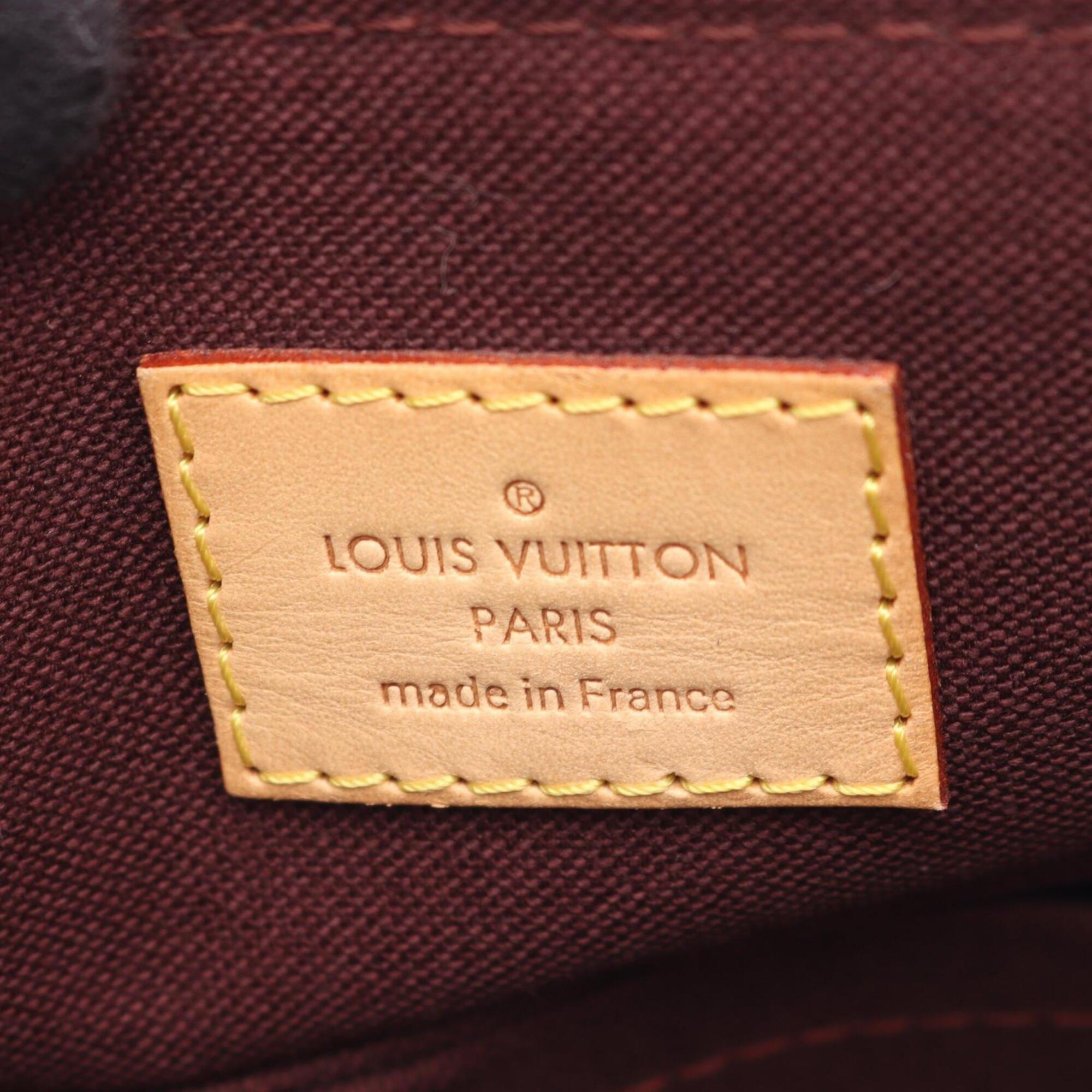 Louis Vuitton Brown Pvc Coated Canvas Leather Handbag (Pre-Owned)