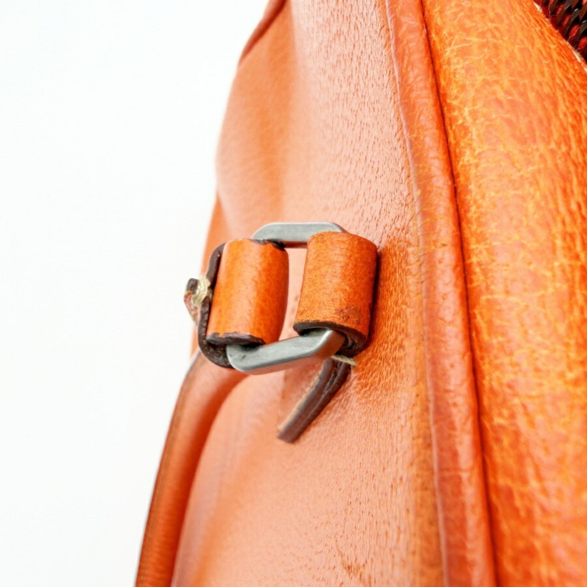 Prada Orange Leather Boston Bag (Pre-Owned)