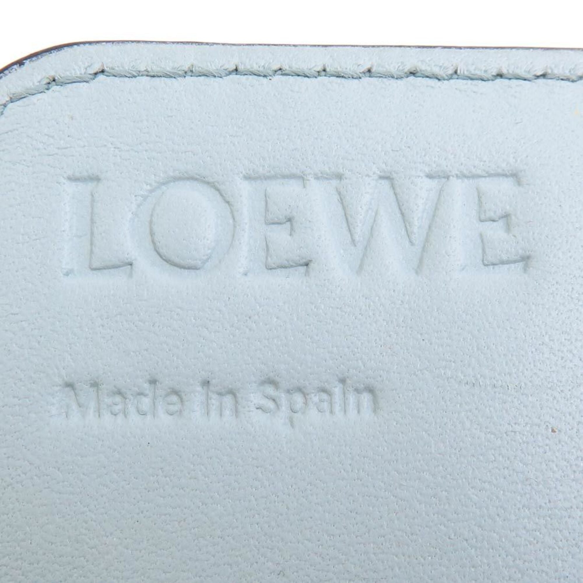 Loewe Light Blue Leather Long Wallet (Bi-Fold) (Pre-Owned)