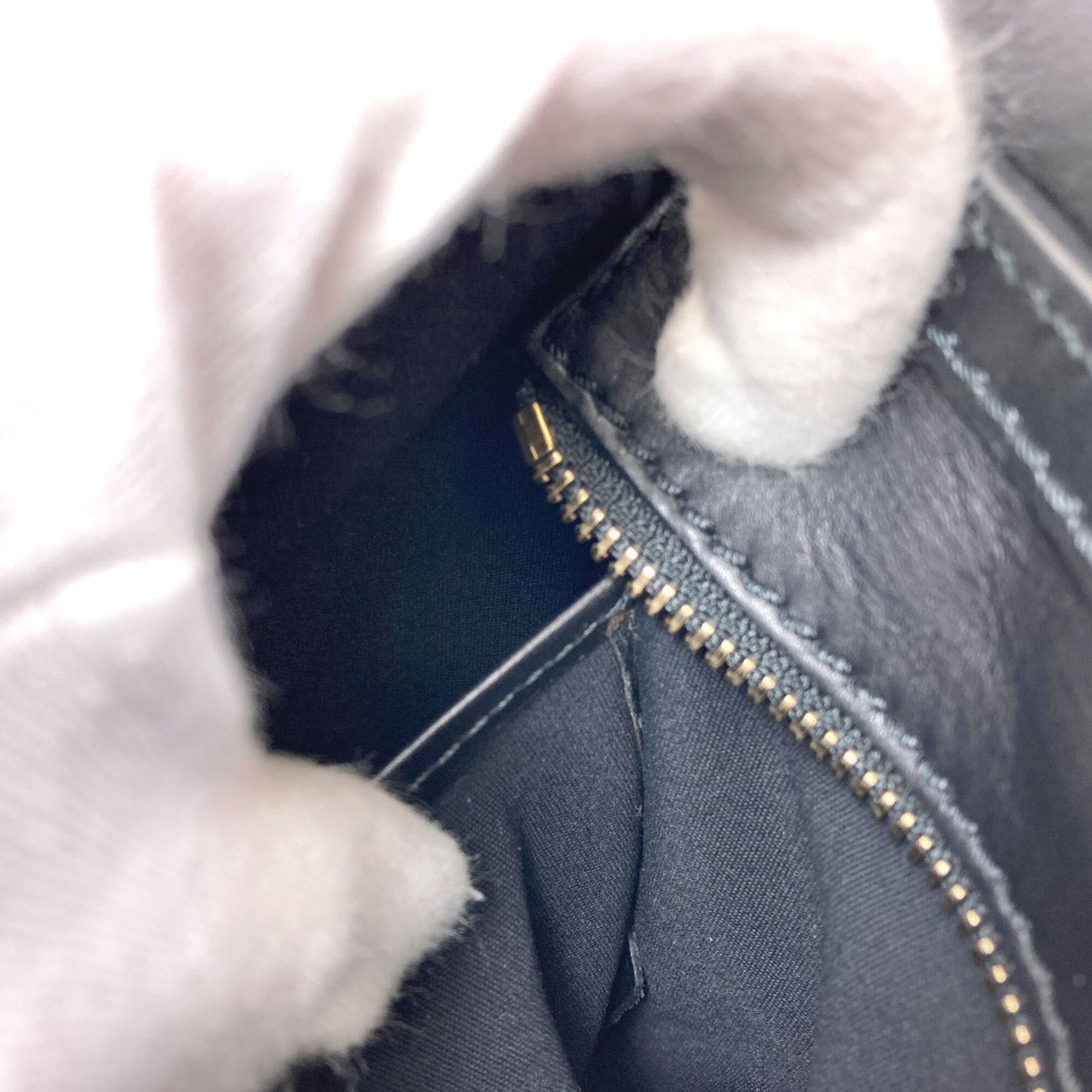 Celine Beige Black Khaki Leather Handbag (Pre-Owned)