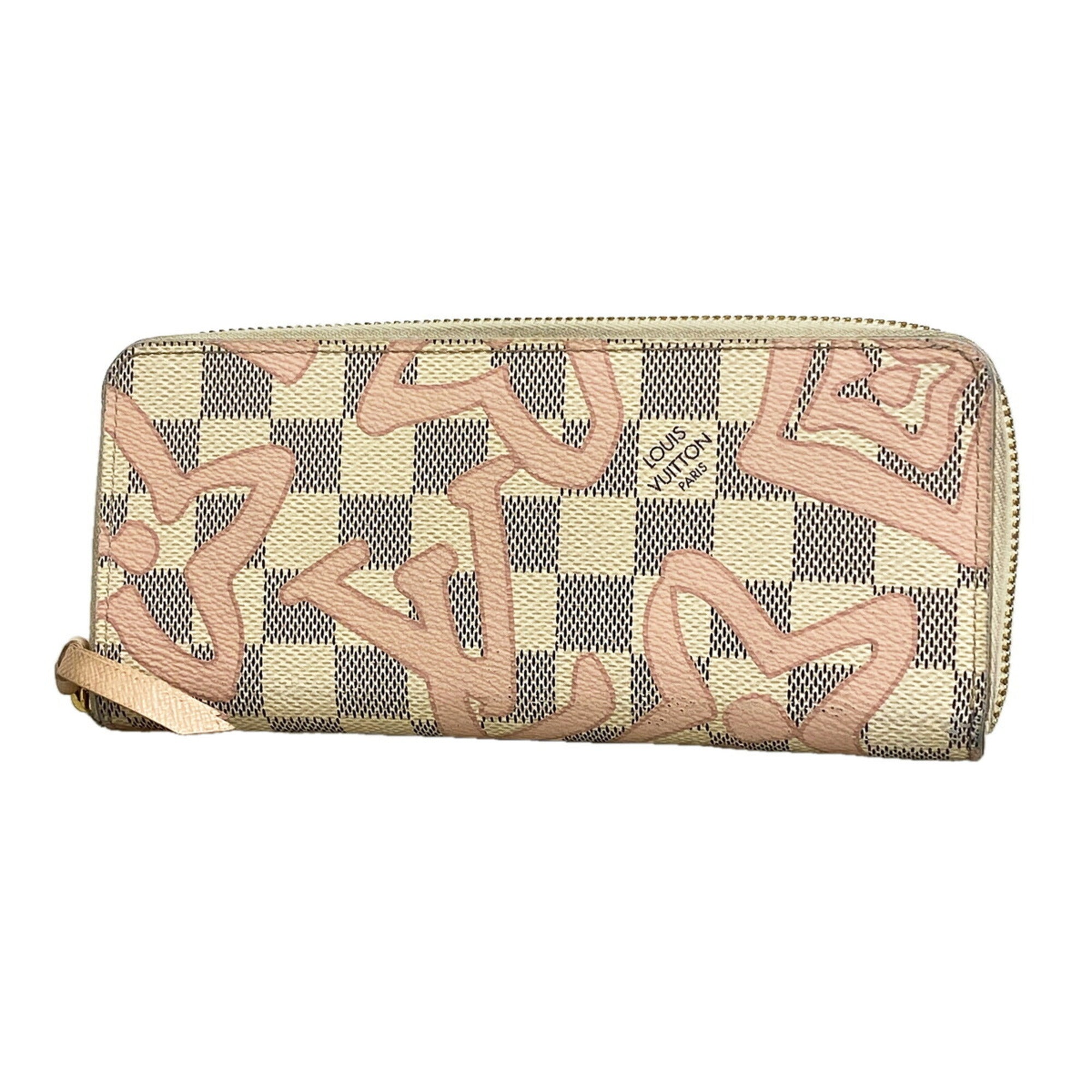 Louis Vuitton Pink White Long Wallet (Bi-Fold) (Pre-Owned)