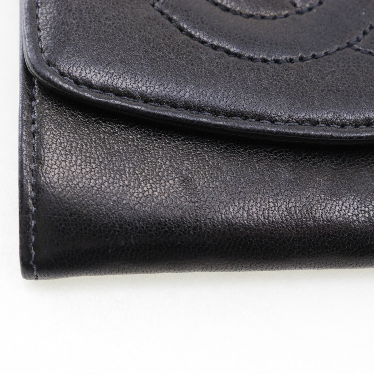 Chanel Black Leather Coin Purse/Coin Case (Pre-Owned)