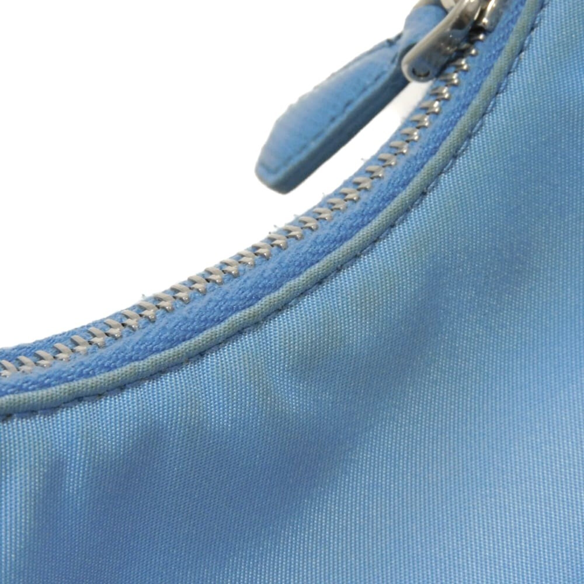 Prada Blue Nylon Pouch Shoulder Bag (Pre-Owned)