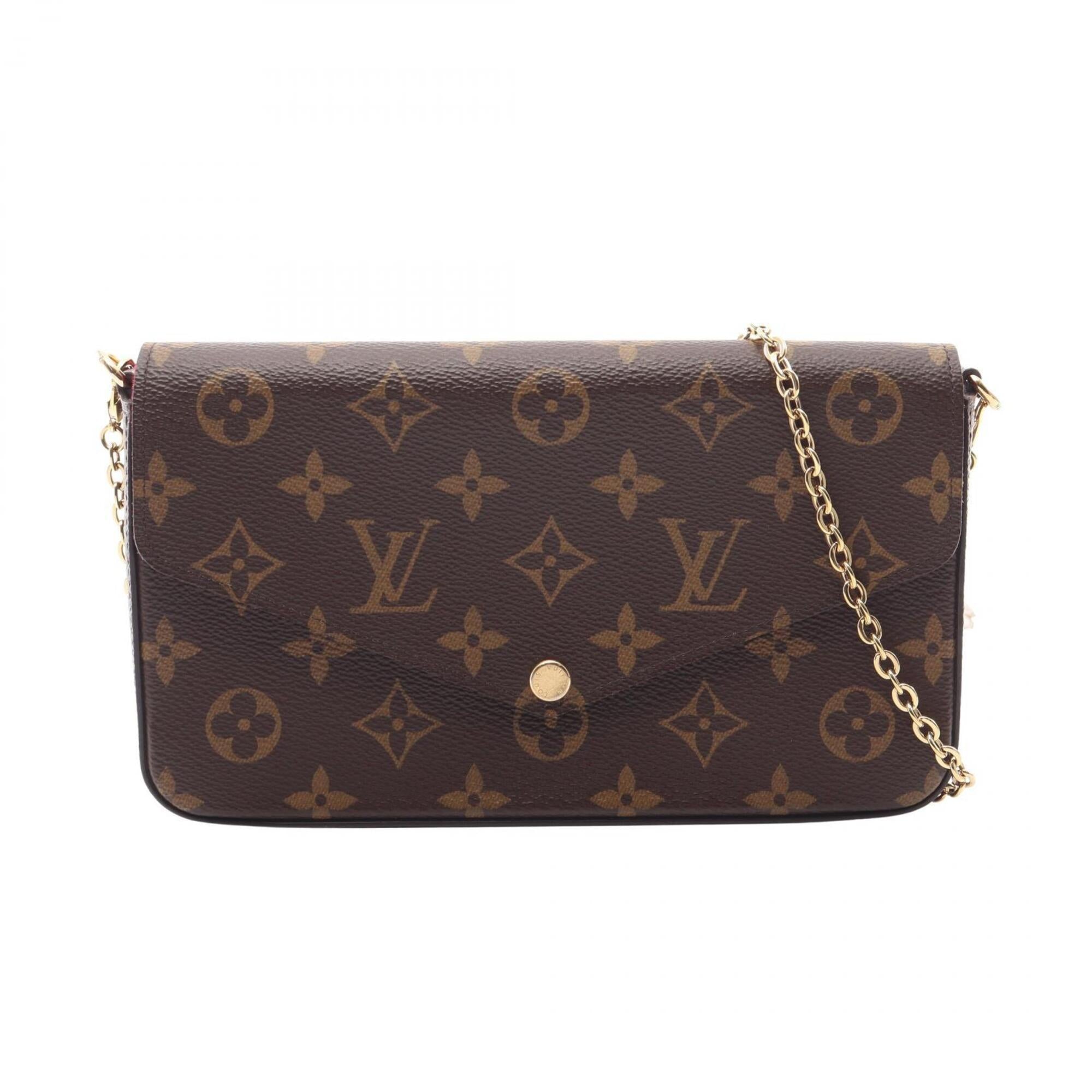 Louis Vuitton Brown Fuchsia Monogram Monogram Handbag Shoulder Bag (Pre-Owned)
