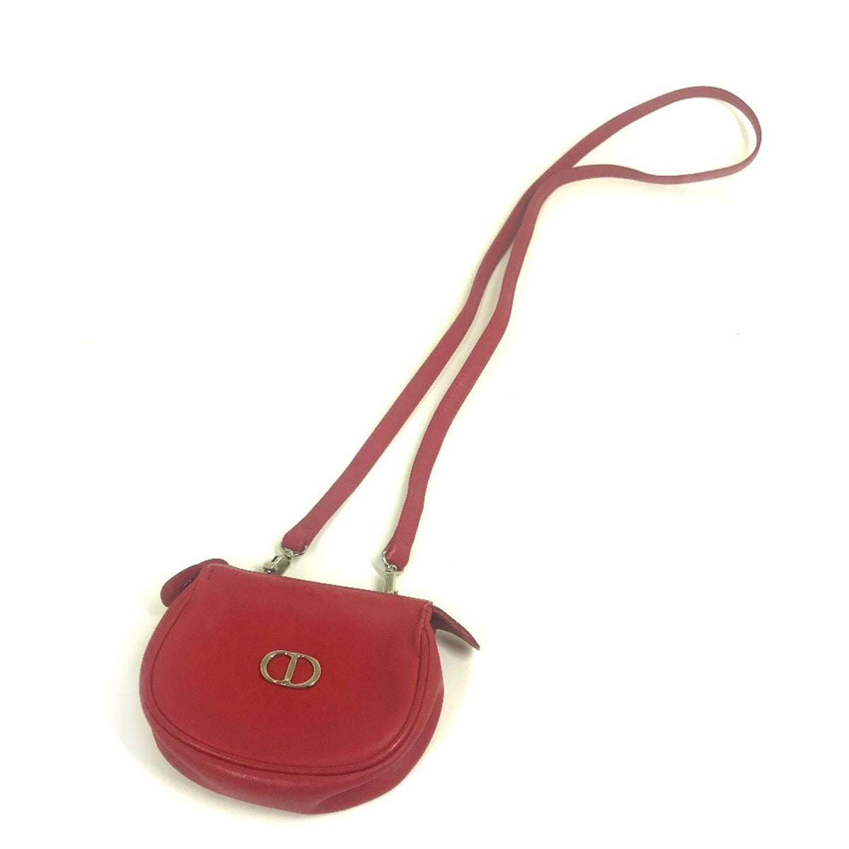 Christian Dior Red Leather Shoulder Bag (Pre-Owned)