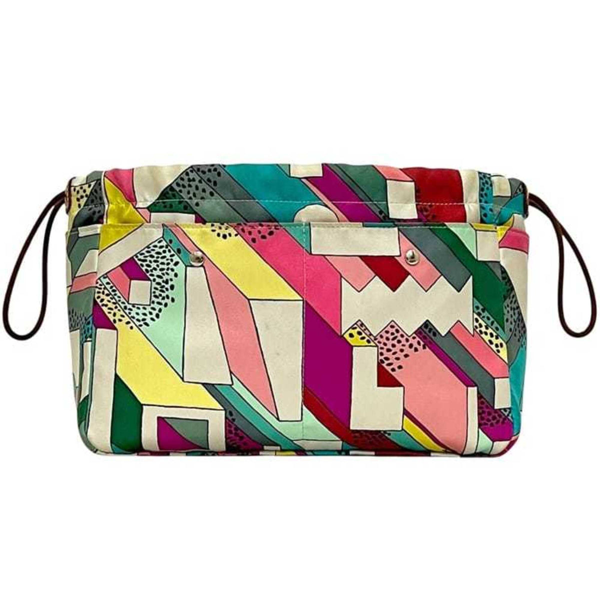 Hermes Multi-Color Silk Barenia Leather Pouch (Pre-Owned)