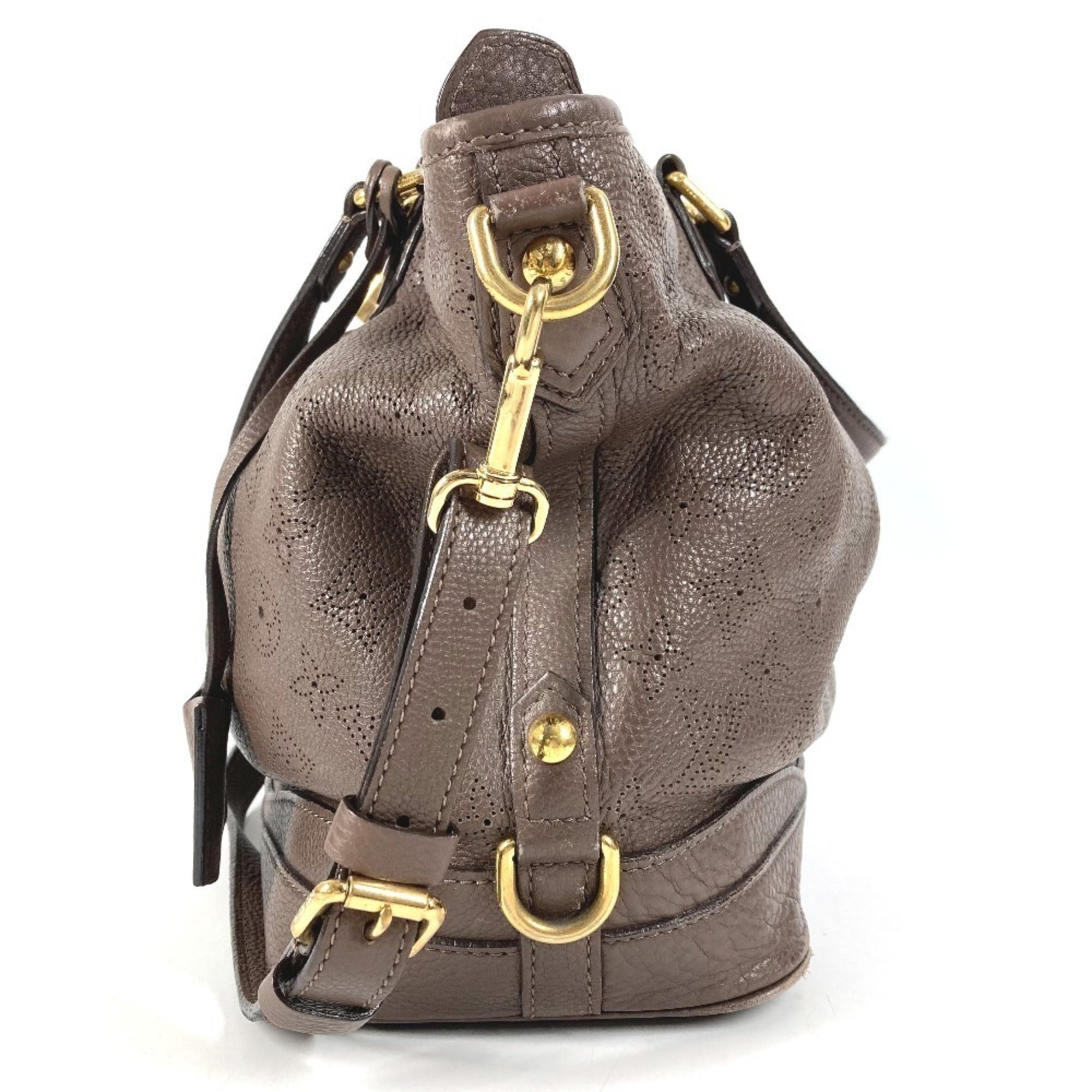 Louis Vuitton Brown Monogram Mahina Leather Leather Handbag Shoulder Bag Tote Bag (Pre-Owned)
