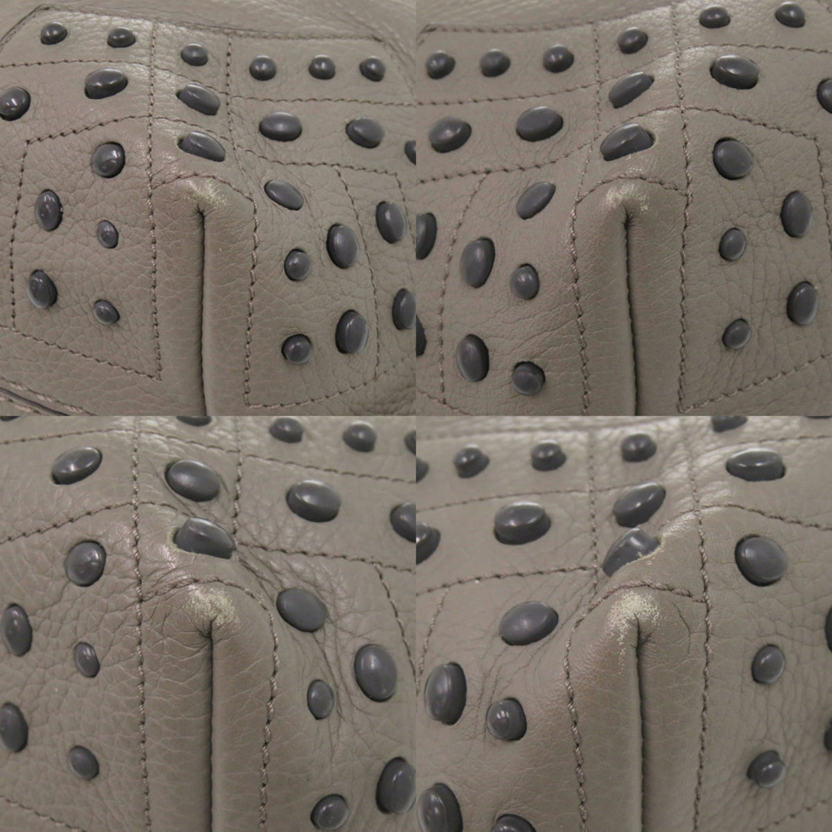 Tod's Gray Purple Leather Handbag (Pre-Owned)