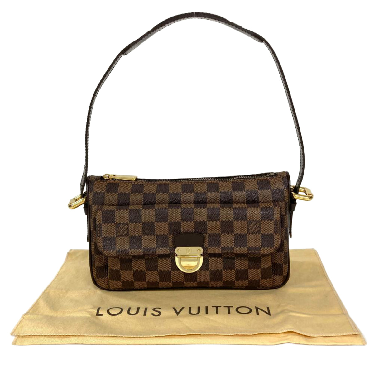 Louis Vuitton Damier Brown Damier Canvas Ebene Damier Canvas Shoulder Bag (Pre-Owned)