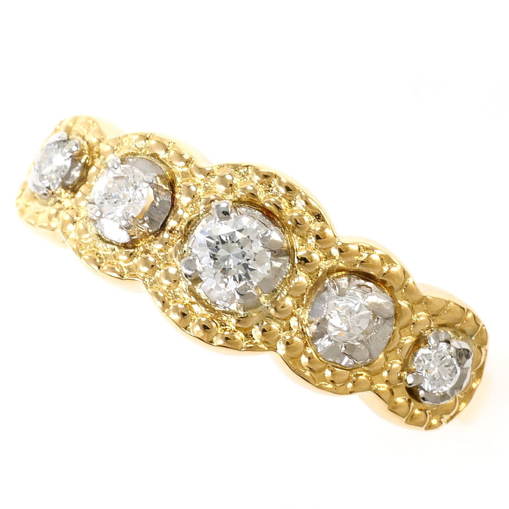 Unbranded White Gold Yellow Gold Yellow Gold (18K) White Gold (18K) Band Ring (Pre-Owned)