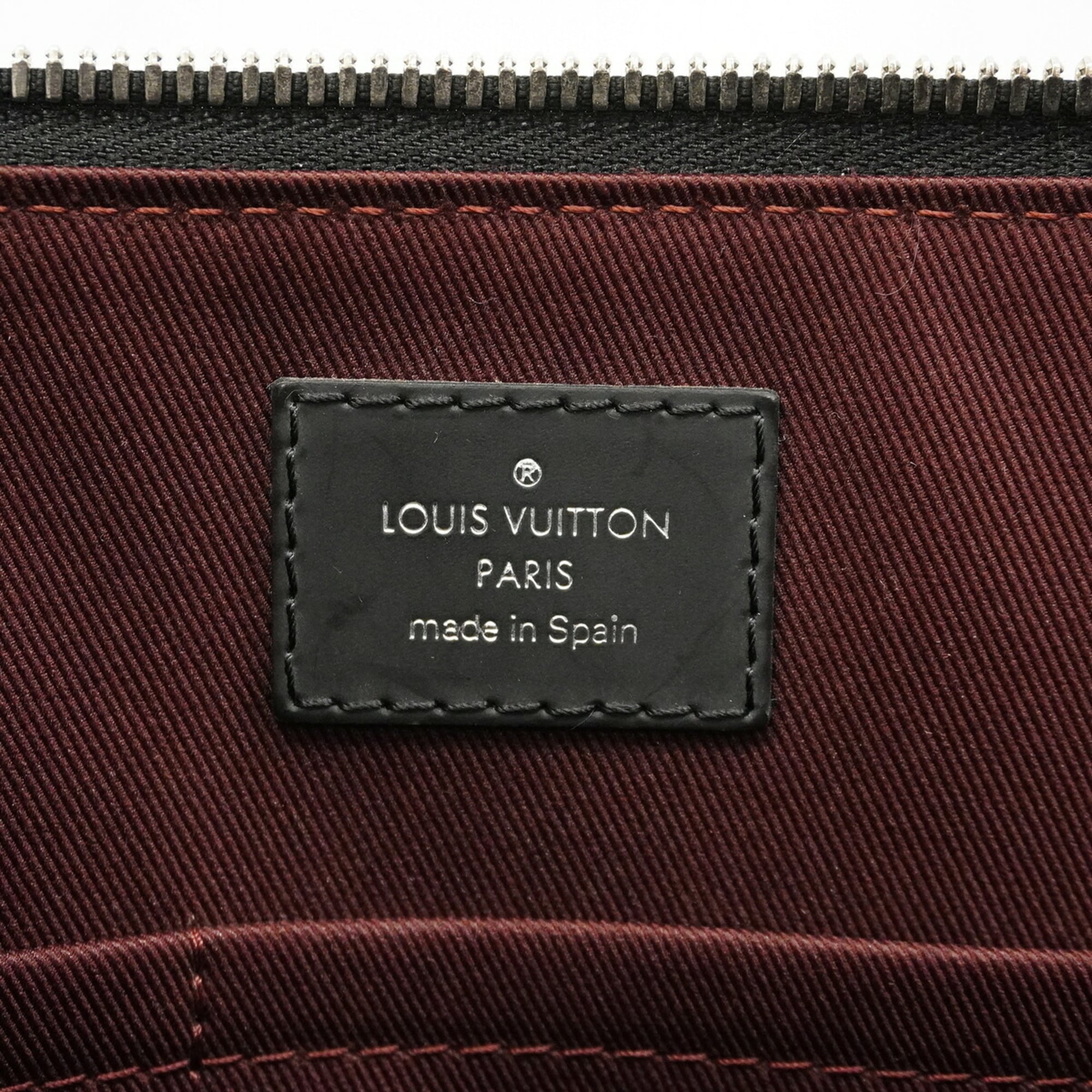 Louis Vuitton Black Brown Briefcase (Pre-Owned)