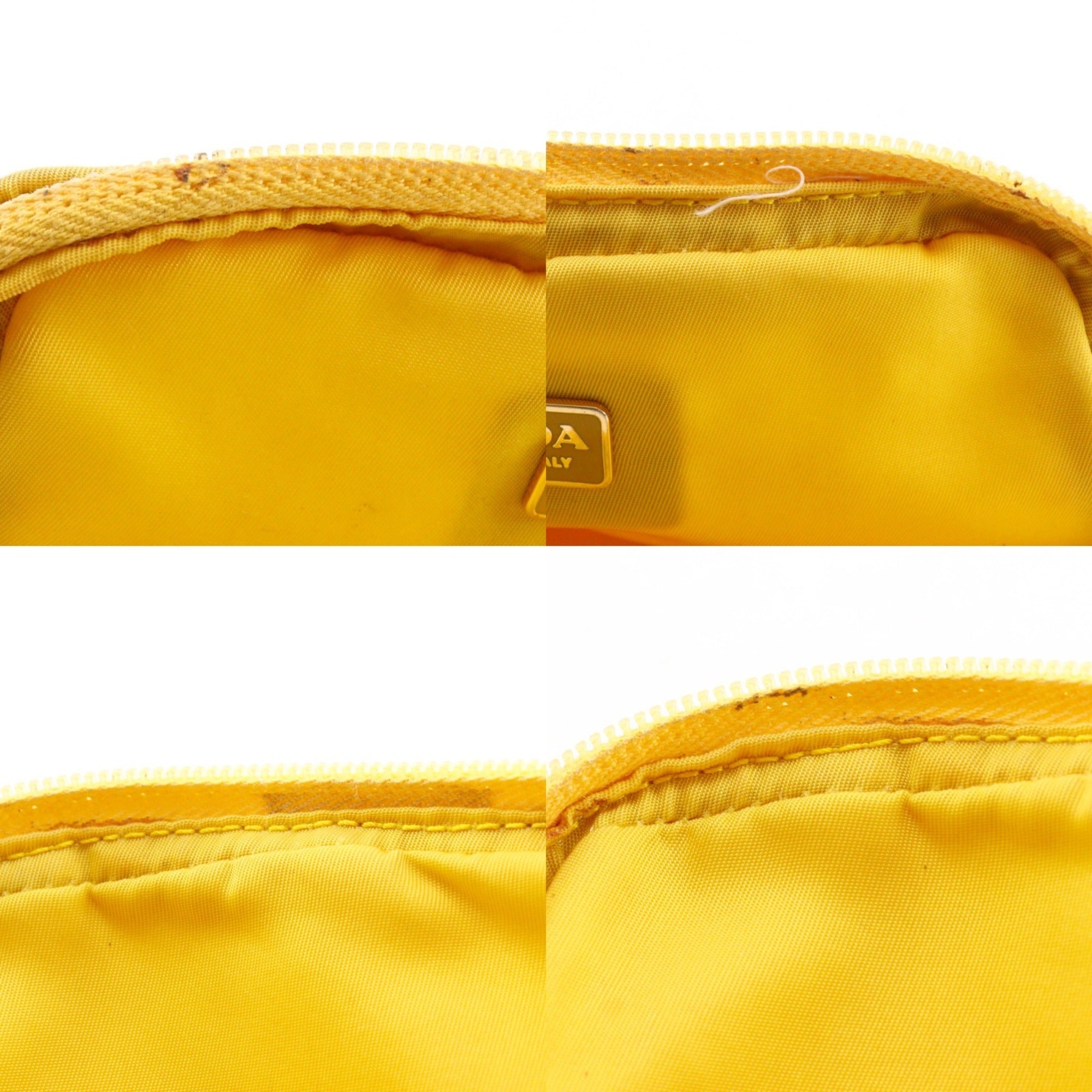 Prada Yellow Nylon Pouch (Pre-Owned)
