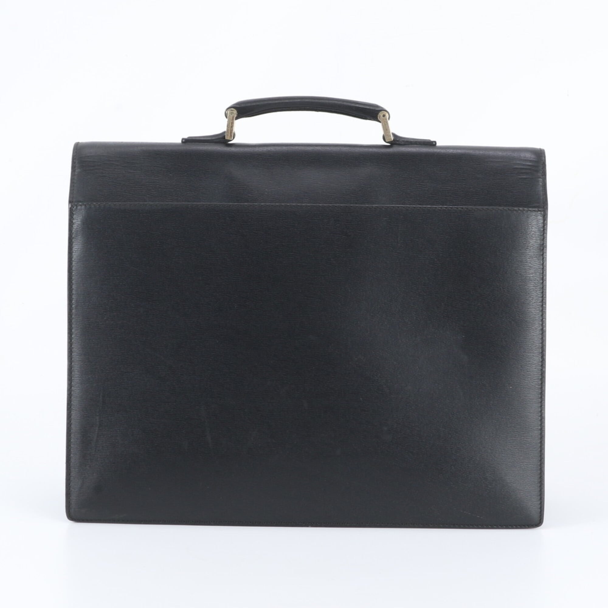 Gucci Black Leather Briefcase Tote Bag (Pre-Owned)