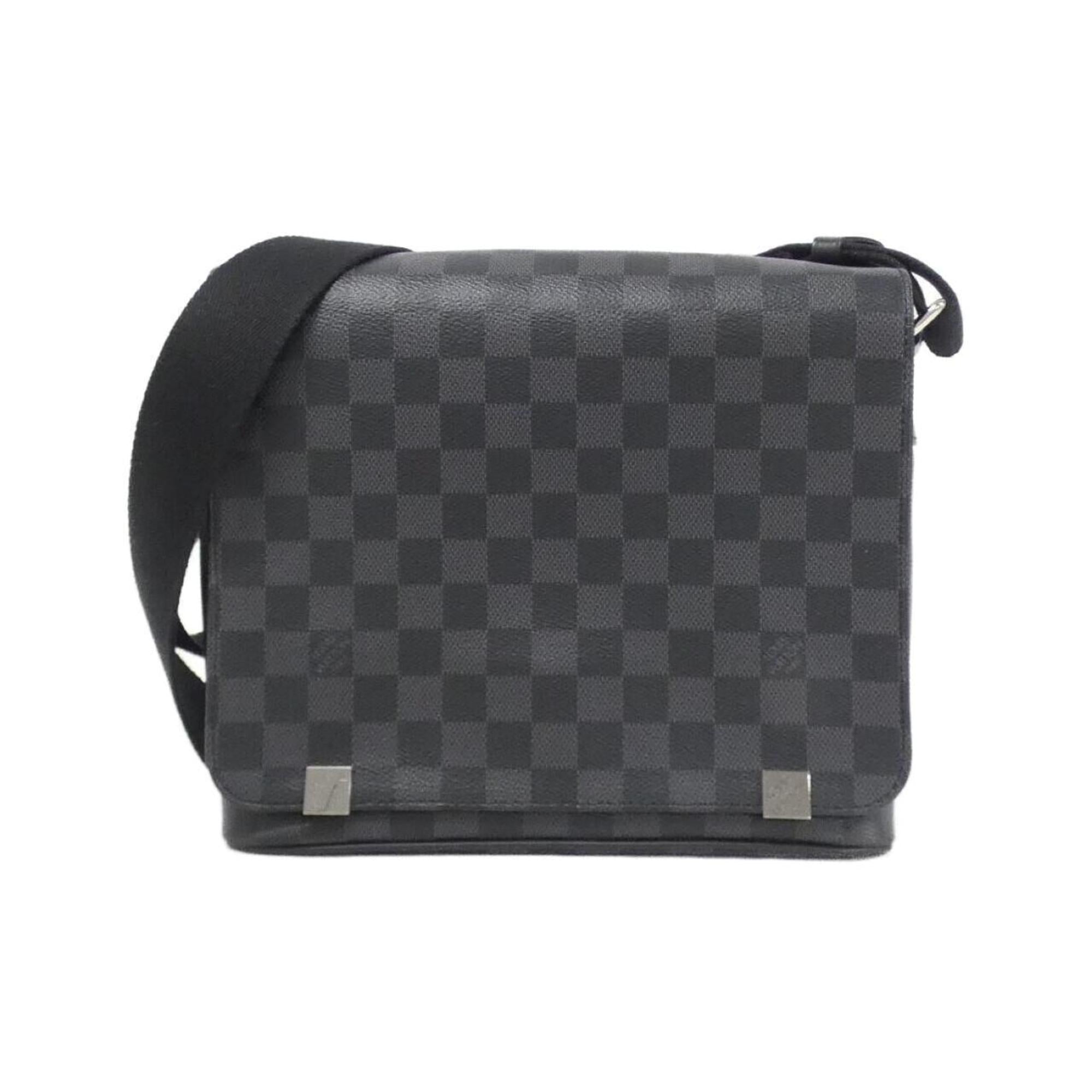 Louis Vuitton Graphite Gray Coated Canvas Shoulder Bag (Pre-Owned)