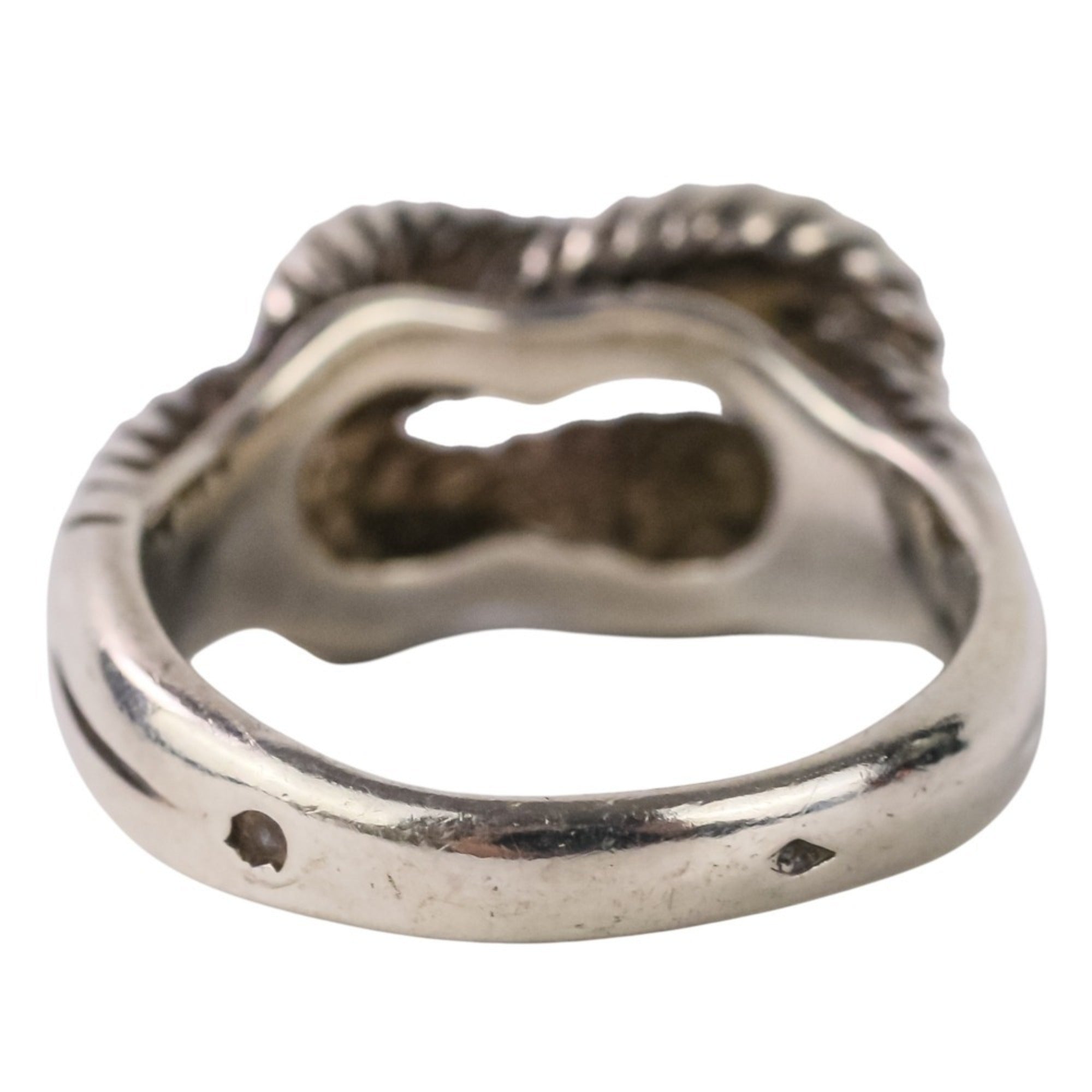 Hermes Silver Silver 925 Band Ring (Pre-Owned)