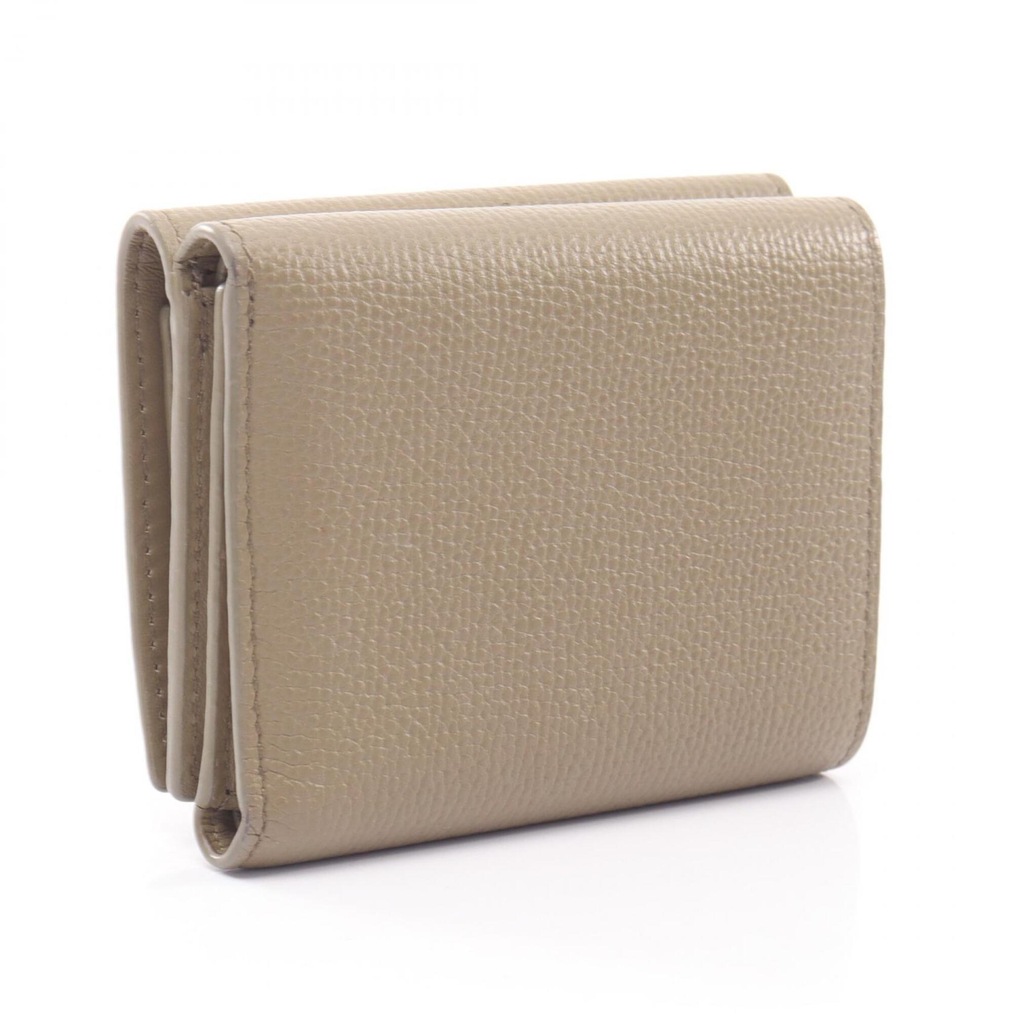 Loewe Beige Leather Wallet (Tri-Fold) (Pre-Owned)