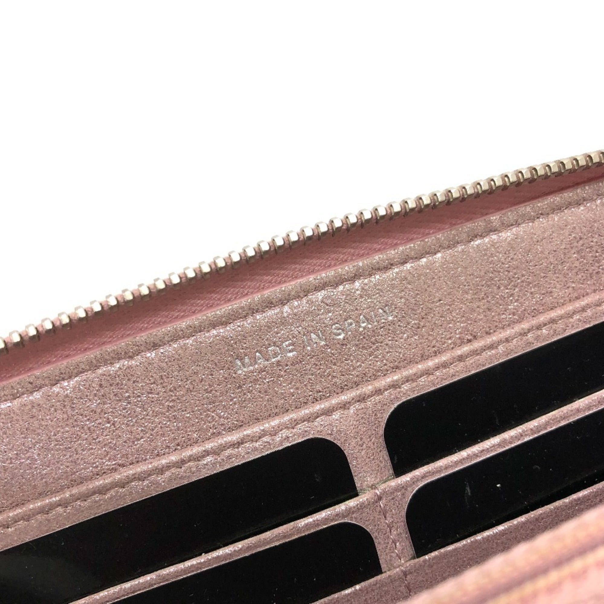 Chanel Pink Leather Long Wallet (Bi-Fold) (Pre-Owned)