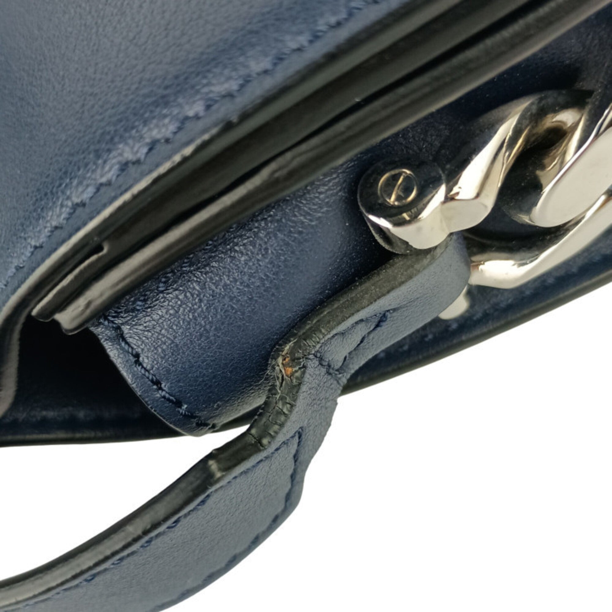 Givenchy Navy Leather Shoulder Bag (Pre-Owned)