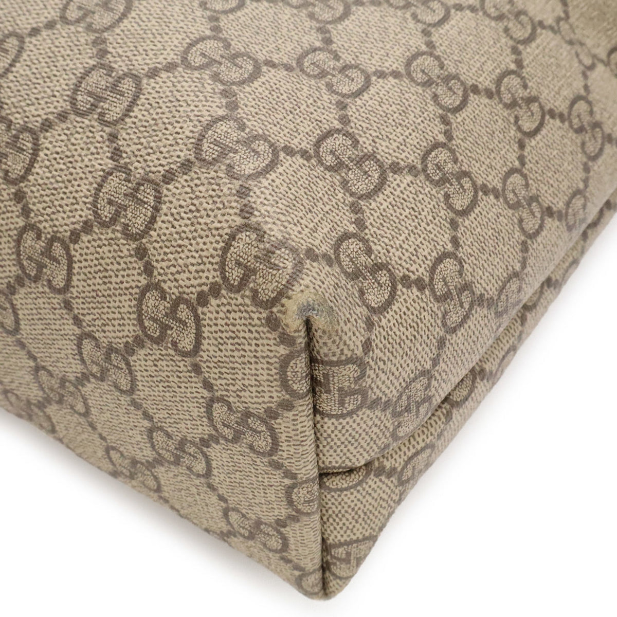 Gucci Beige Brown Dark Brown Gg Supreme Shoulder Bag Tote Bag (Pre-Owned)