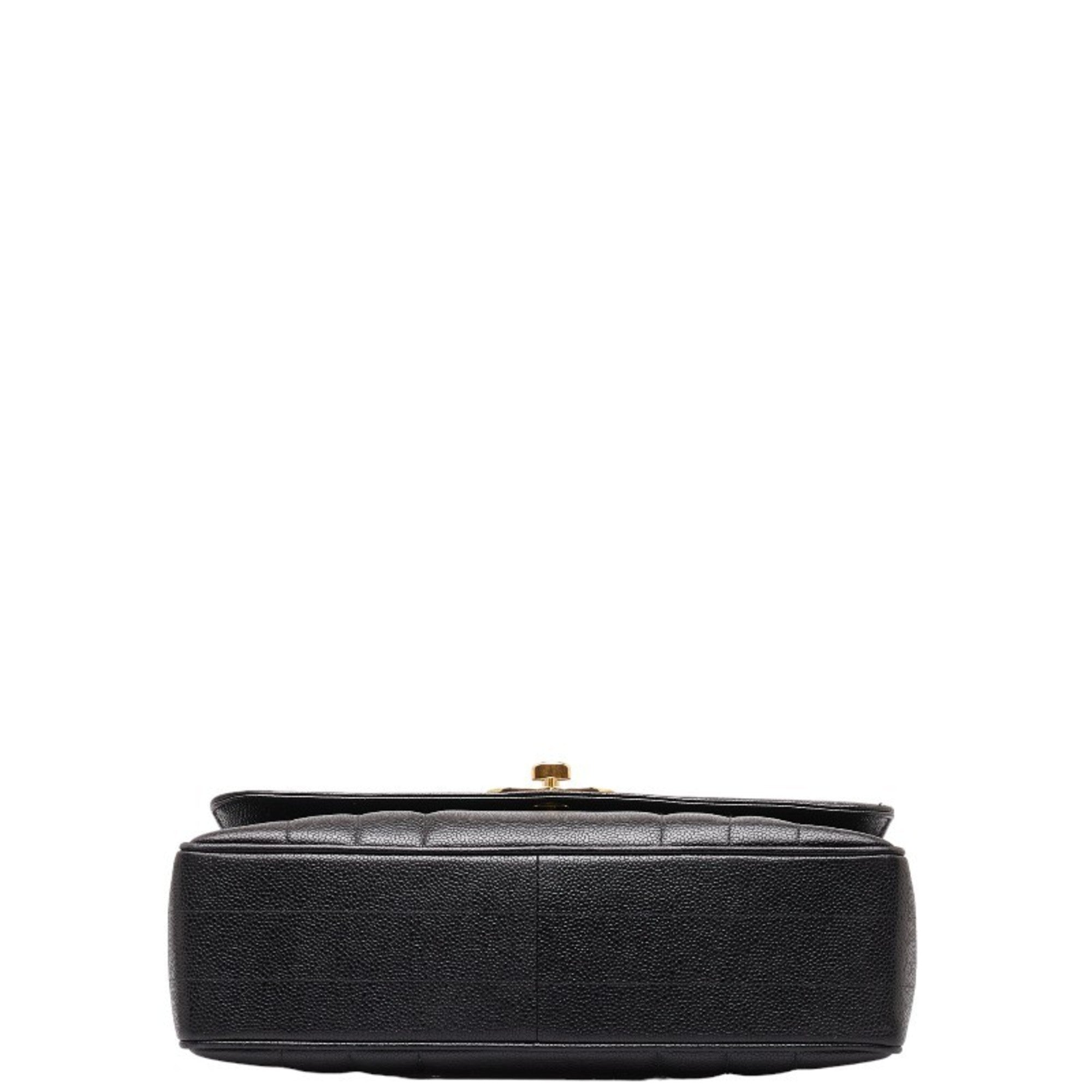 Chanel Black Caviar Leather Handbag (Pre-Owned)