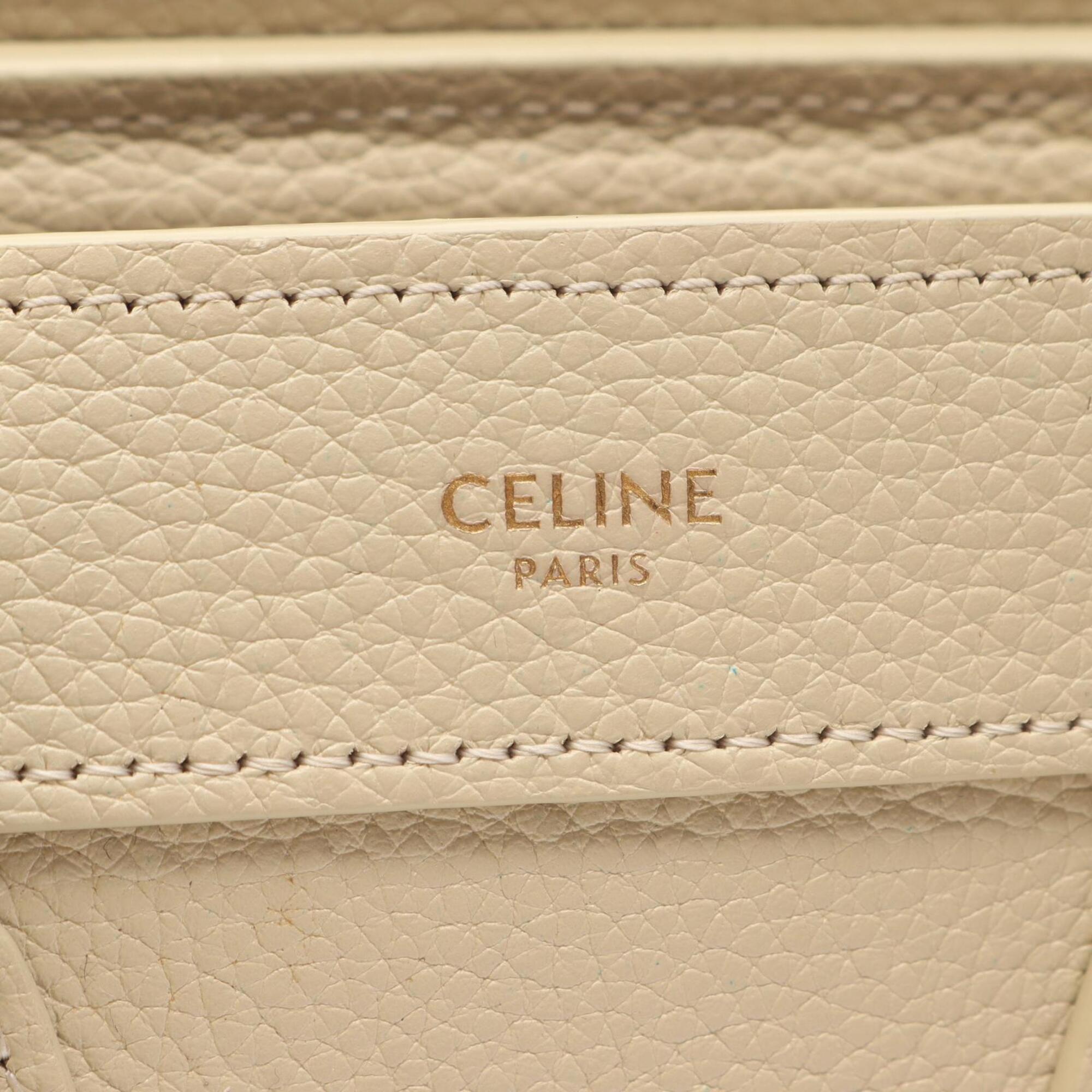 Celine Ivory Leather Handbag (Pre-Owned)