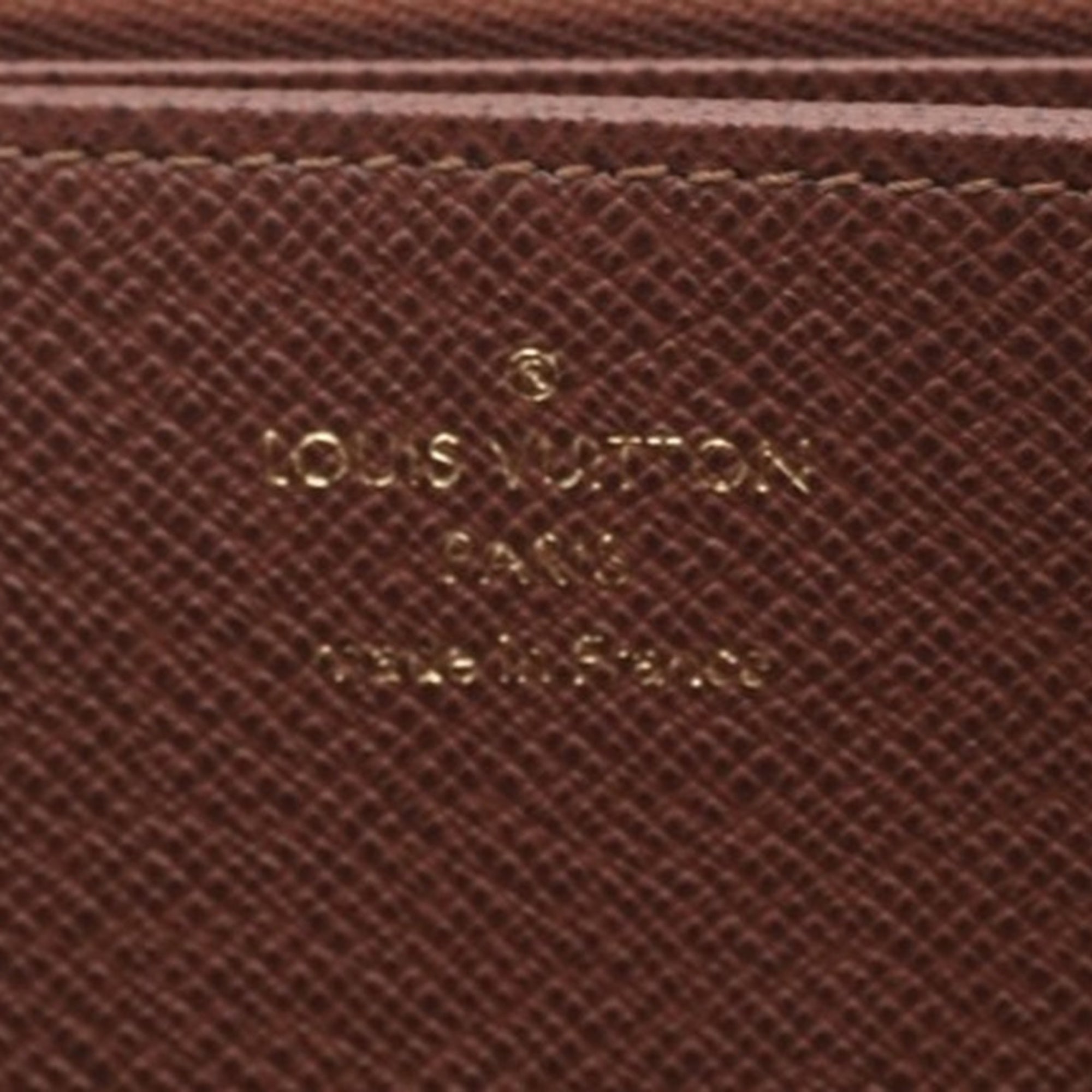 Louis Vuitton Monogram Beige Brown Coated Canvas Long Wallet (Bi-Fold) (Pre-Owned)