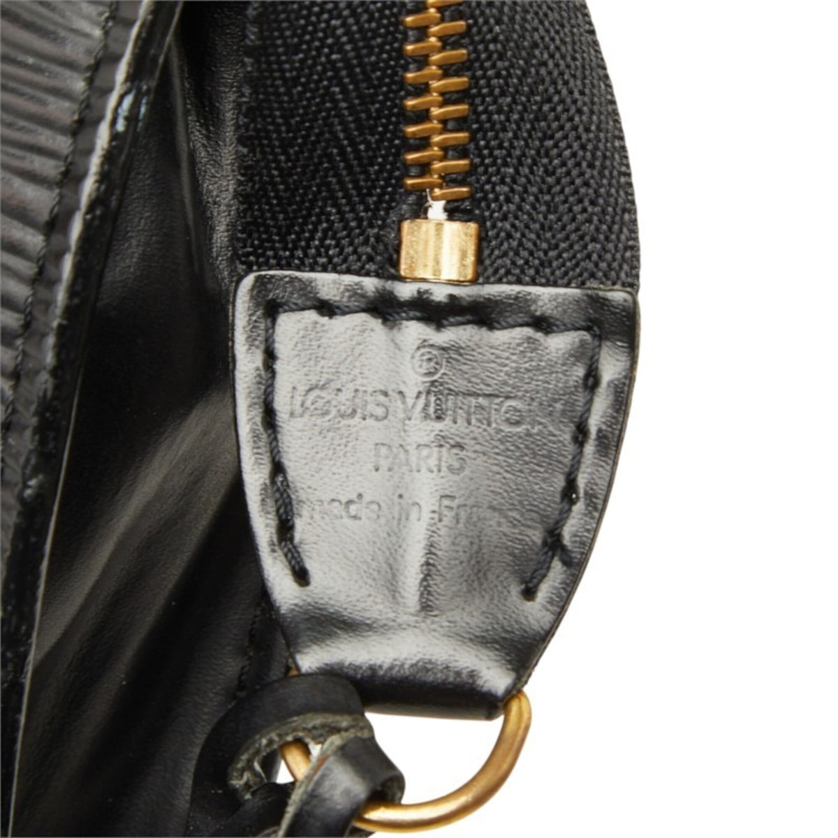 Louis Vuitton Black Noir Leather Handbag Pouch (Pre-Owned)