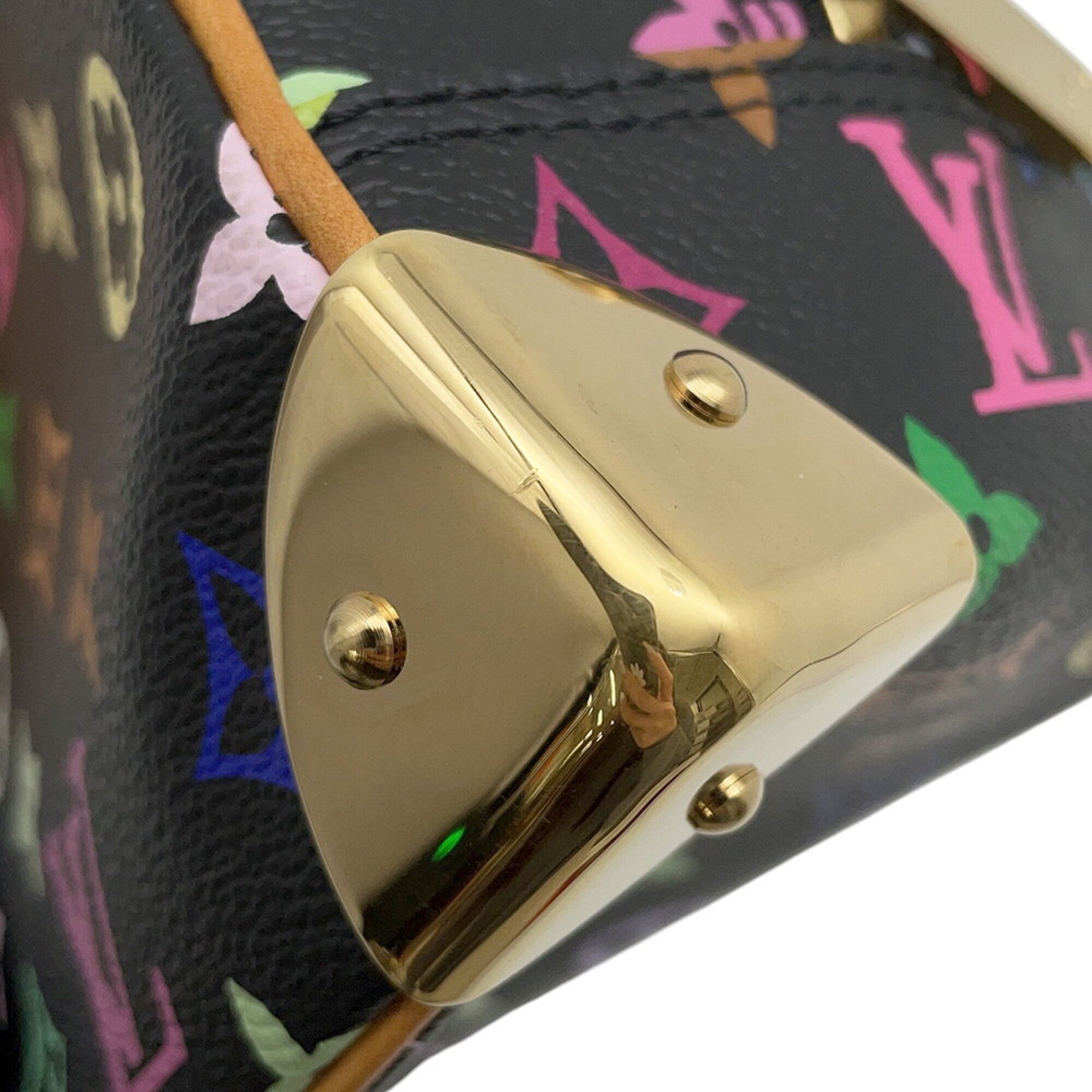 Louis Vuitton Beige Noir Monogram Multicolore Handbag (Pre-Owned)