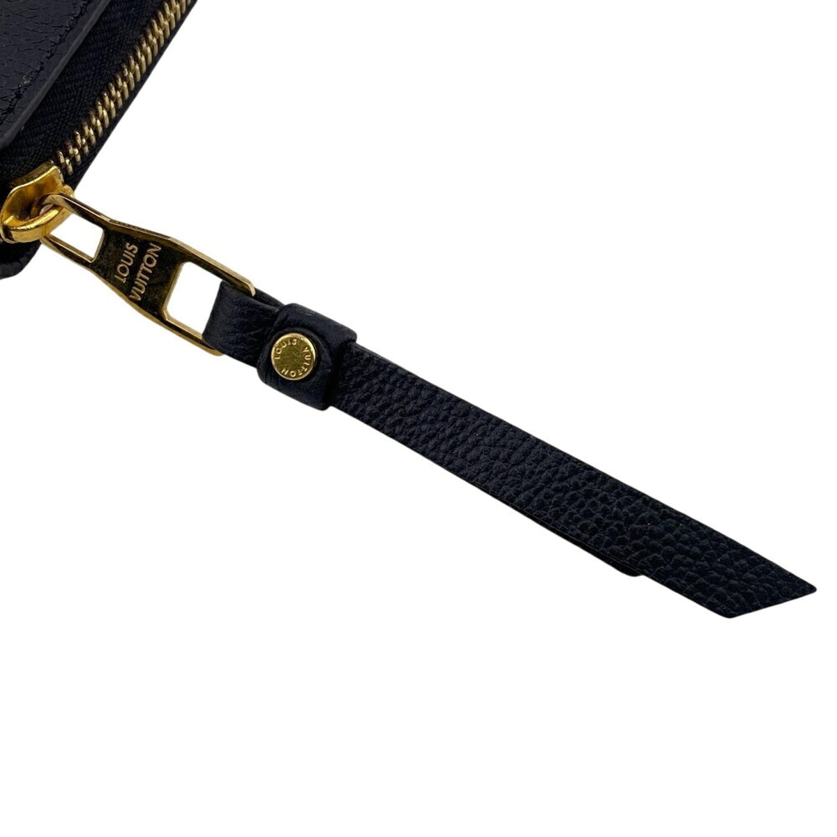 Louis Vuitton Beige Black Leather Long Wallet (Bi-Fold) (Pre-Owned)