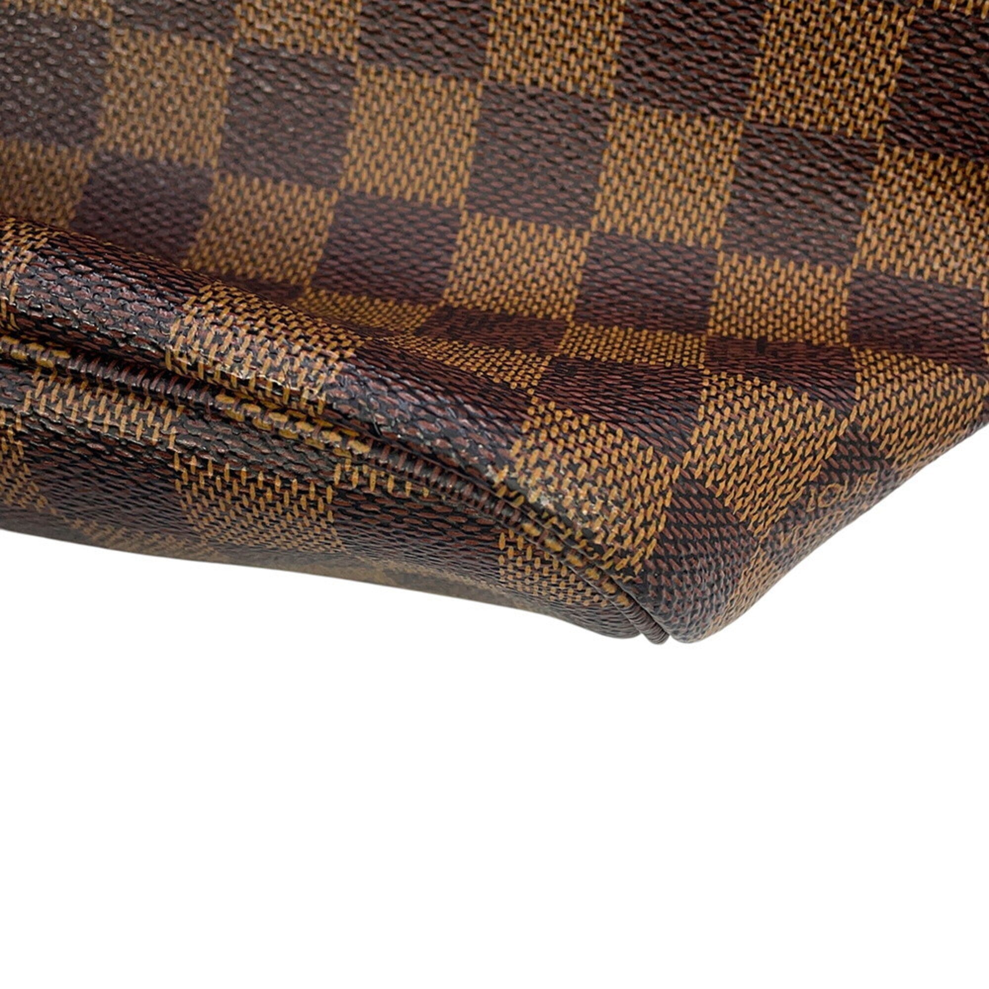 Louis Vuitton Damier Damier Canvas Ebene Red Color Handbag Tote Bag (Pre-Owned)