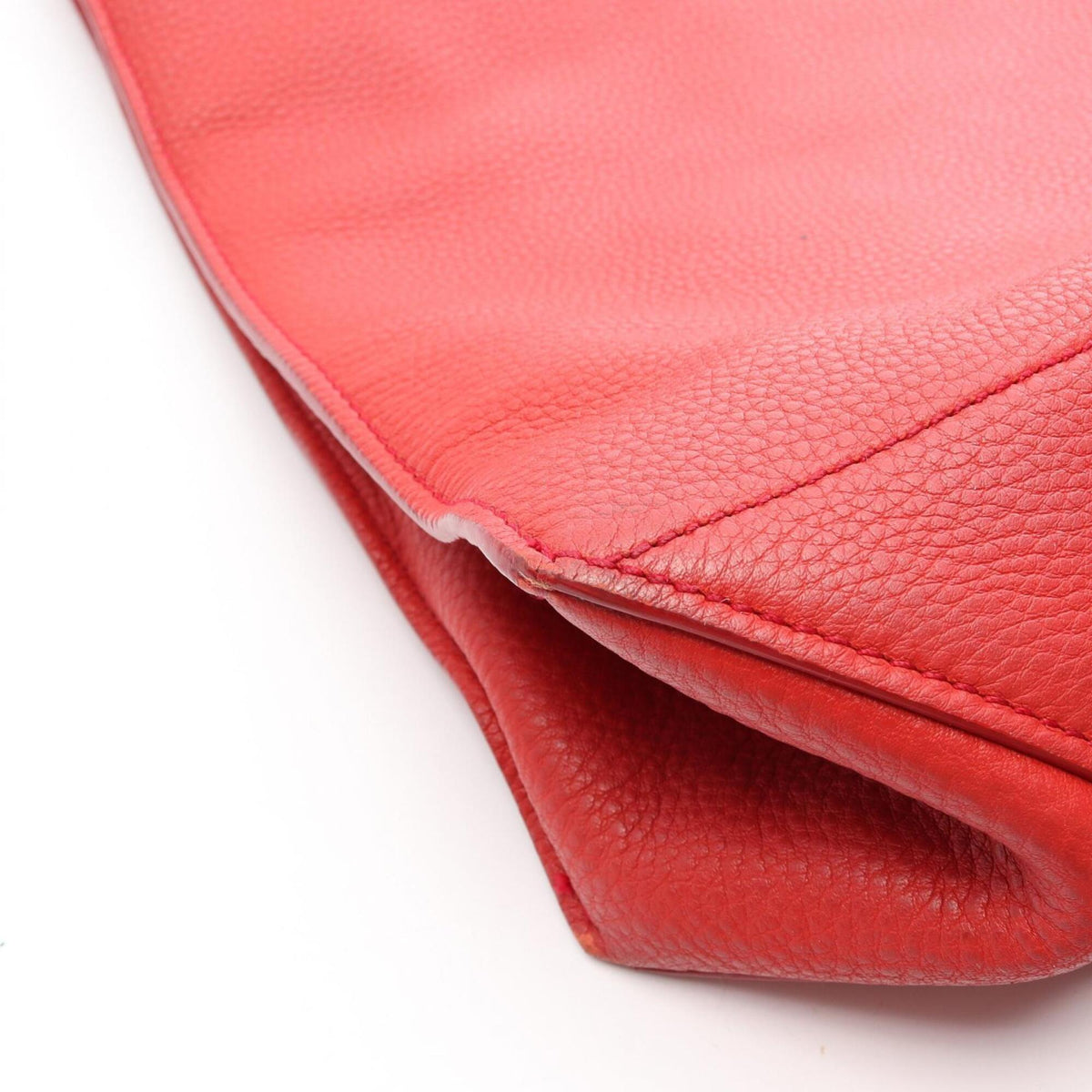Miu Miu Red Color Leather Handbag Tote Bag (Pre-Owned)