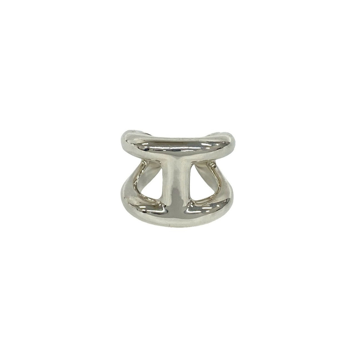 Hermes Silver Silver 925 Band Ring (Pre-Owned)
