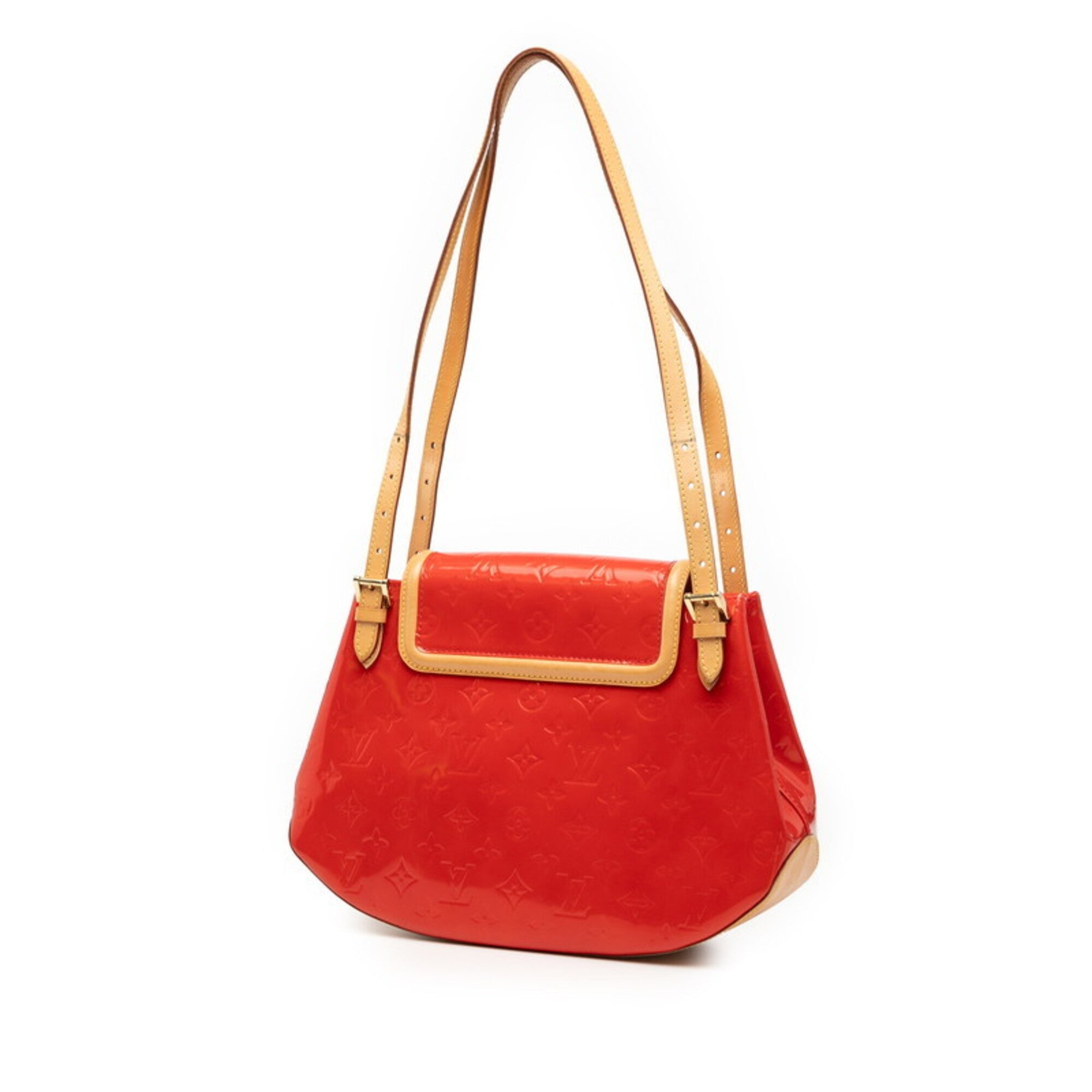 Louis Vuitton Red Color Rouge Patent Leather Shoulder Bag (Pre-Owned)