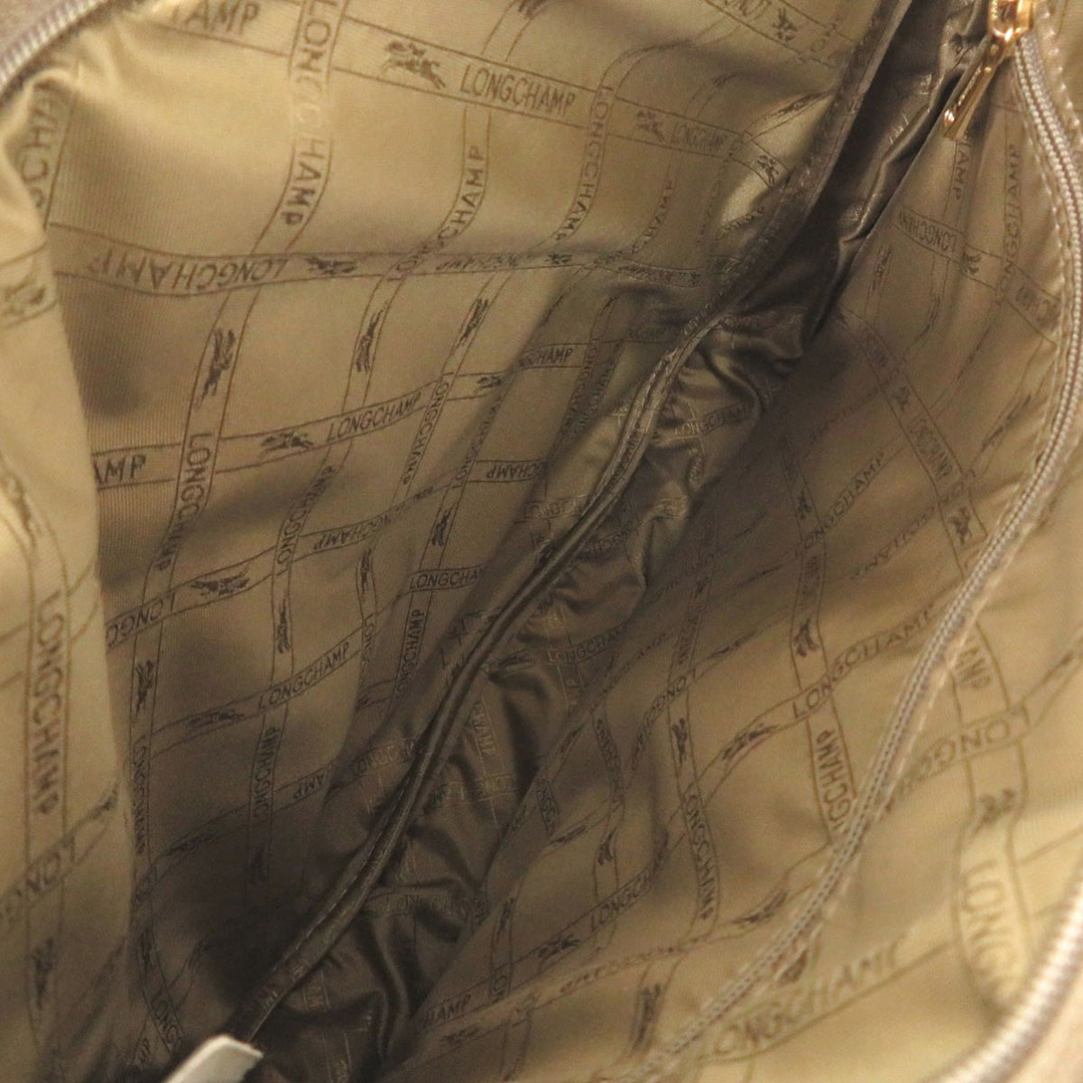 Longchamp Bronze Brown Leather Shoulder Bag (Pre-Owned)