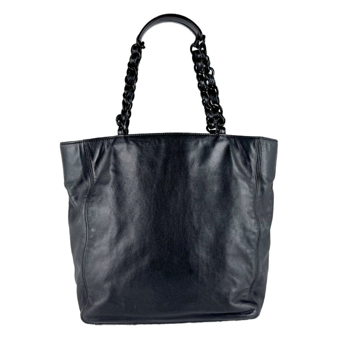 Chanel Black Leather Handbag (Pre-Owned)