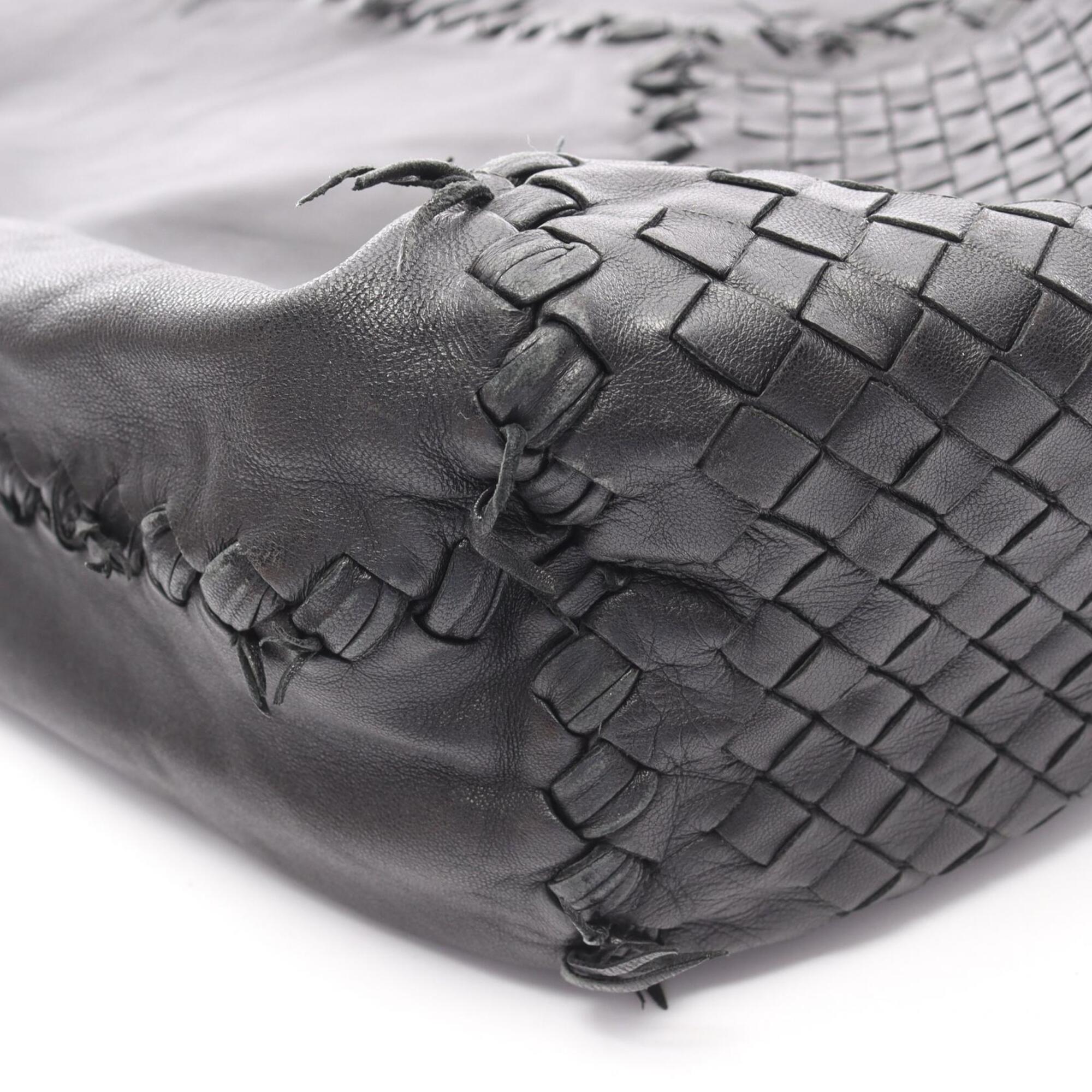 Bottega Veneta Black Intrecciato Handbag Tote Bag (Pre-Owned)