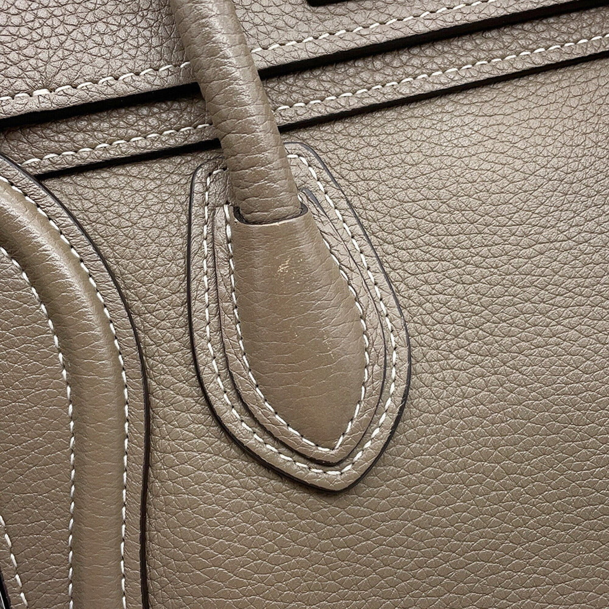Celine Luggage Grayish Leather Handbag Shoulder Bag (Pre-Owned)