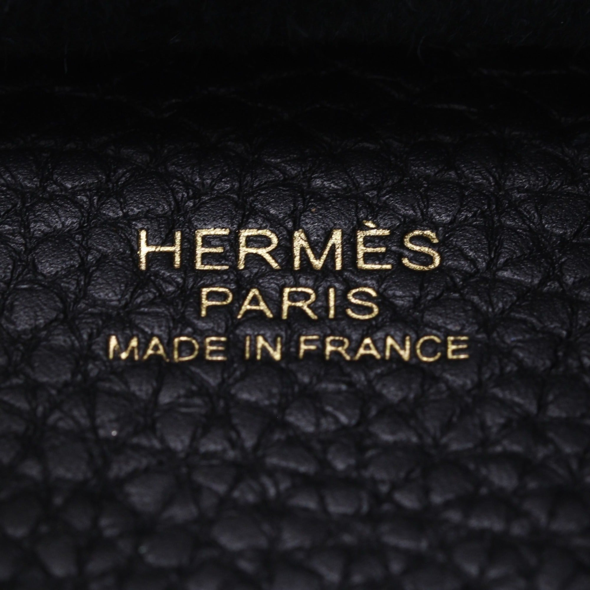 Hermes Picotin Black Taurillon Clemence Leather Handbag (Pre-Owned)
