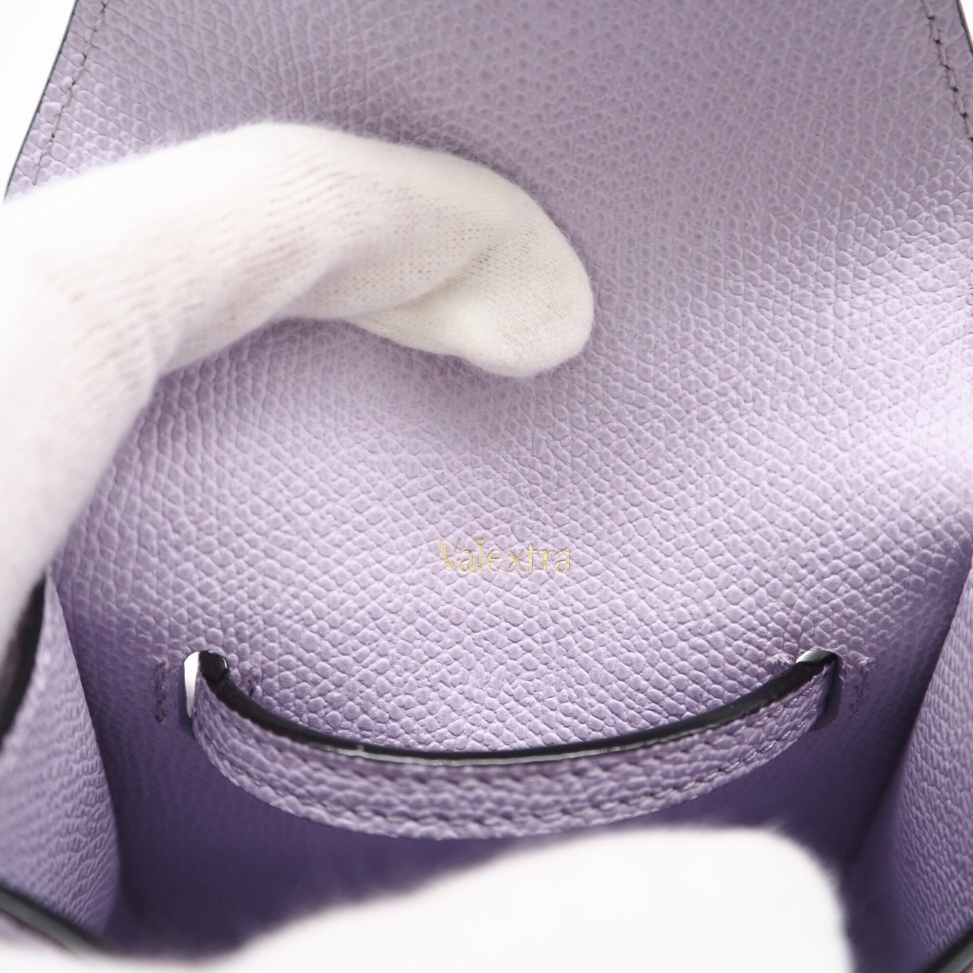 Valextra Purple Leather Shoulder Bag (Pre-Owned)