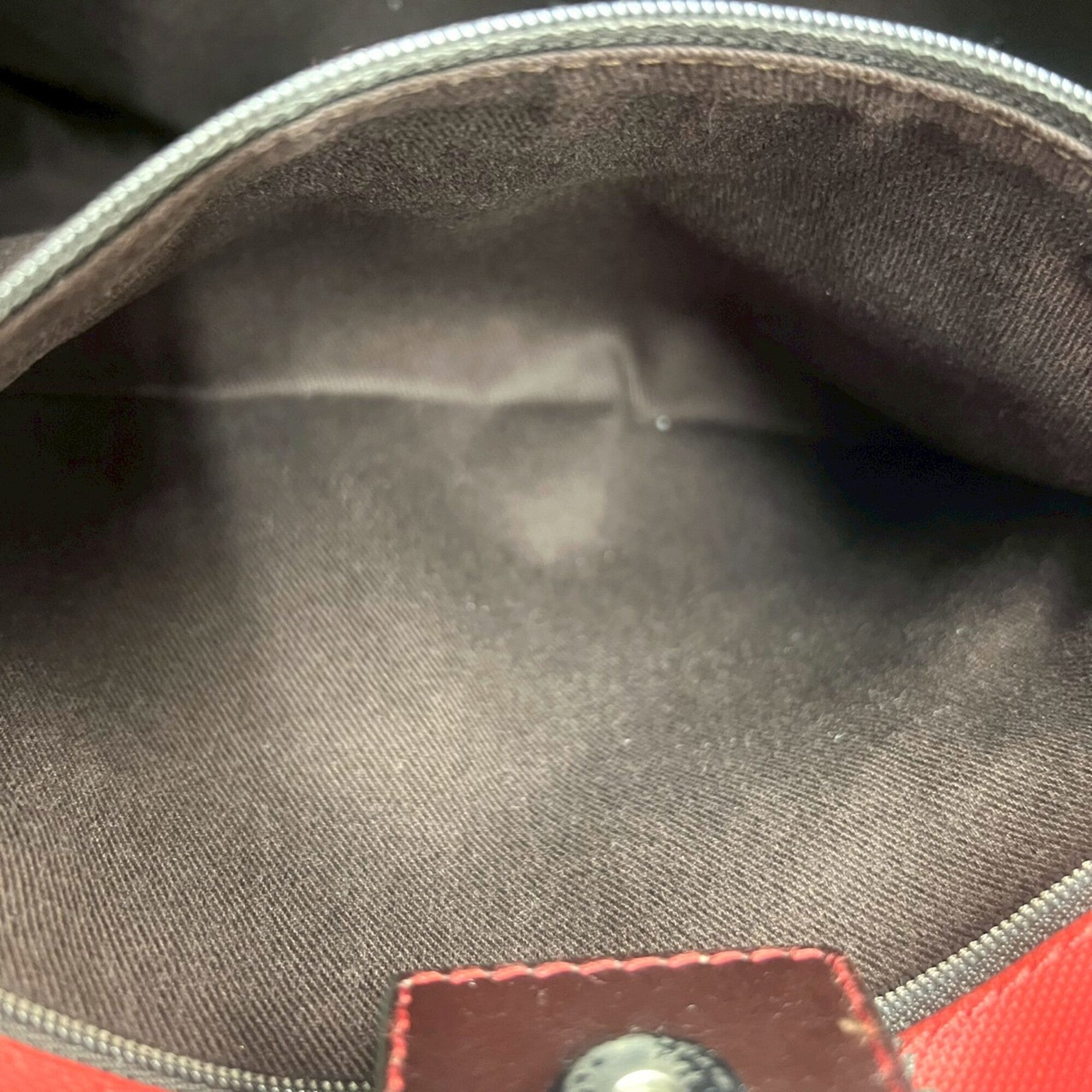 Loewe Brown Red Color Pvc Leather Handbag Tote Bag (Pre-Owned)