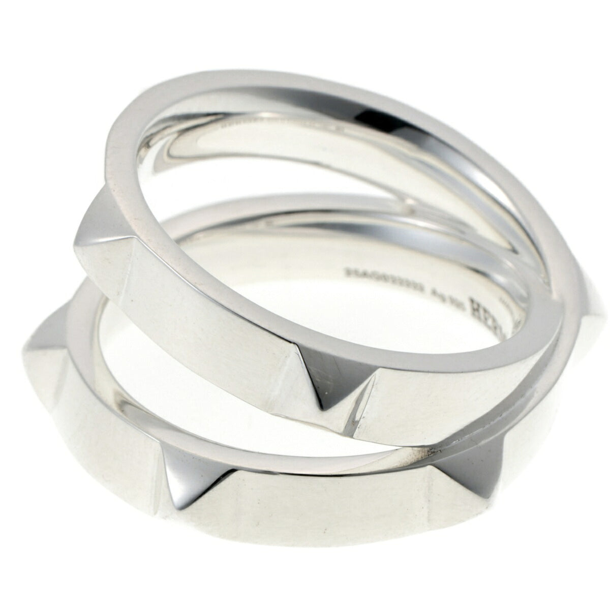 Hermes Silver 925 Band Ring (Pre-Owned)