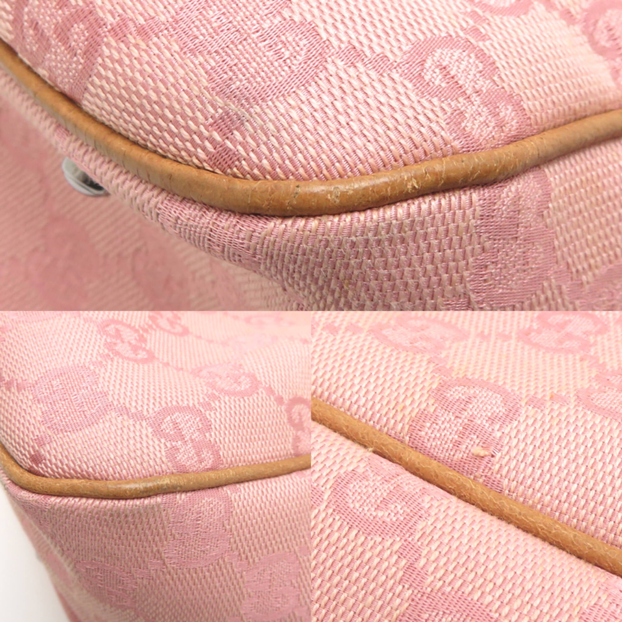 Gucci Pink Gg Canvas Handbag Tote Bag (Pre-Owned)