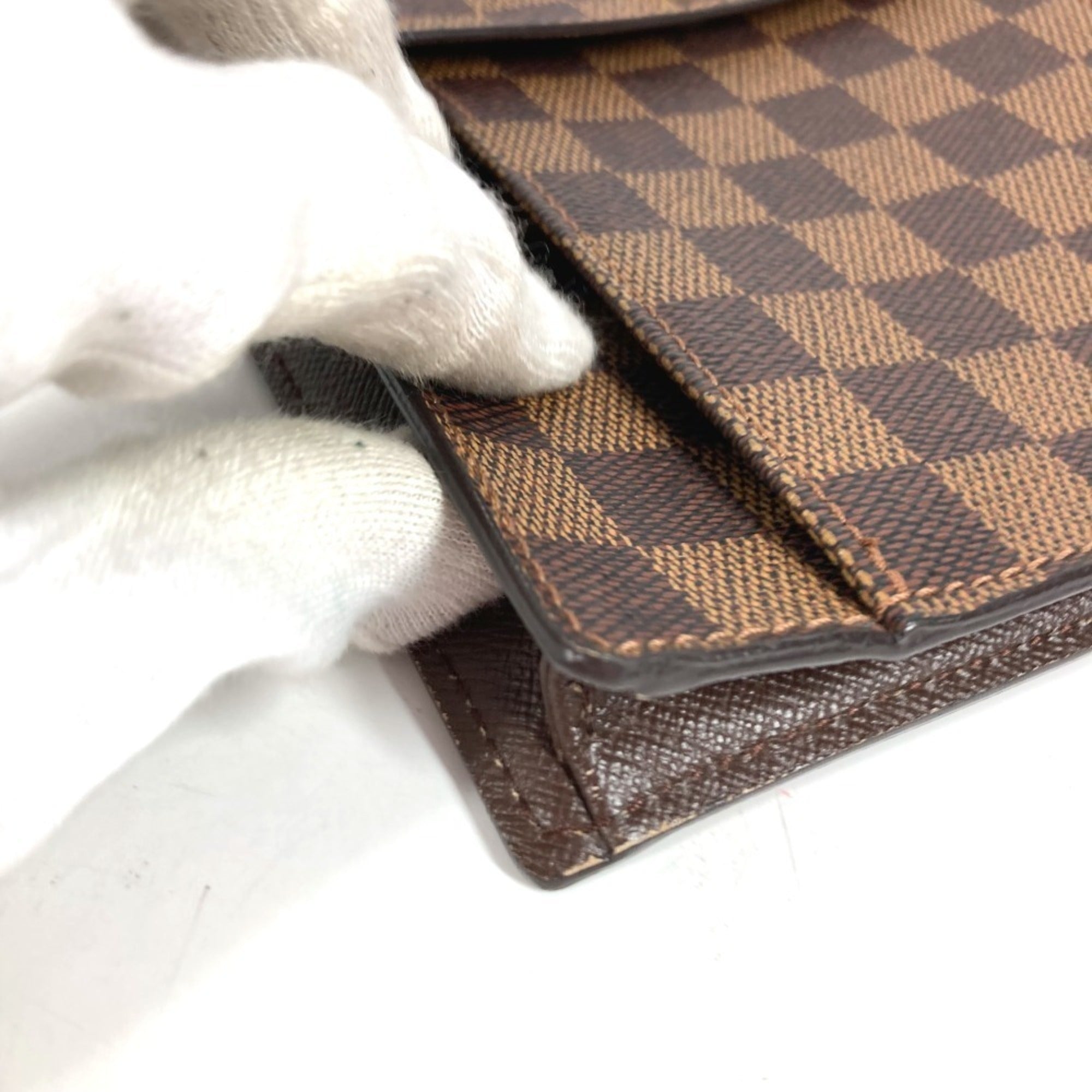 Louis Vuitton Brown Damier Canvas Pochette Shoulder Bag (Pre-Owned)
