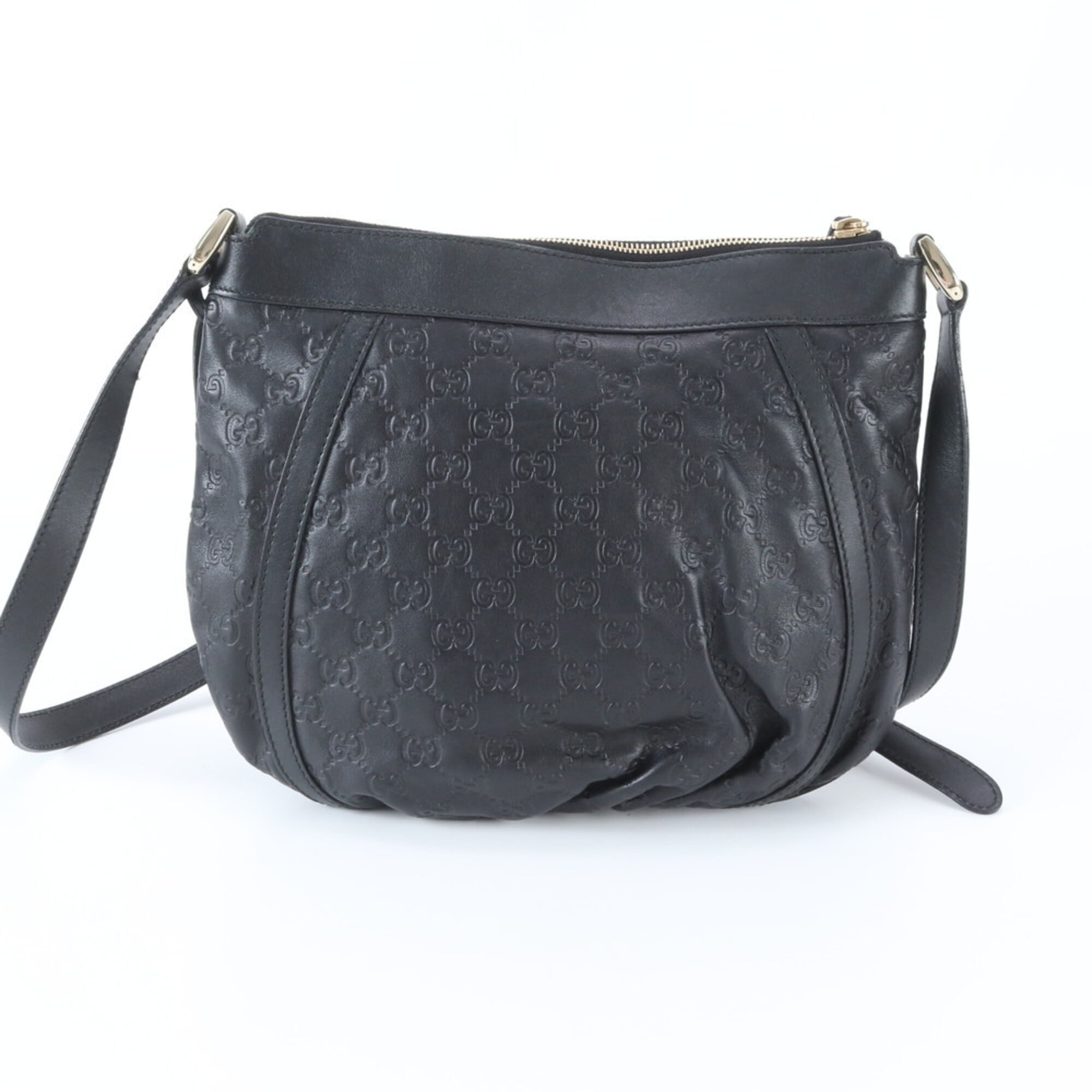 Gucci Abbey Black Leather Shoulder Bag Tote Bag (Pre-Owned)