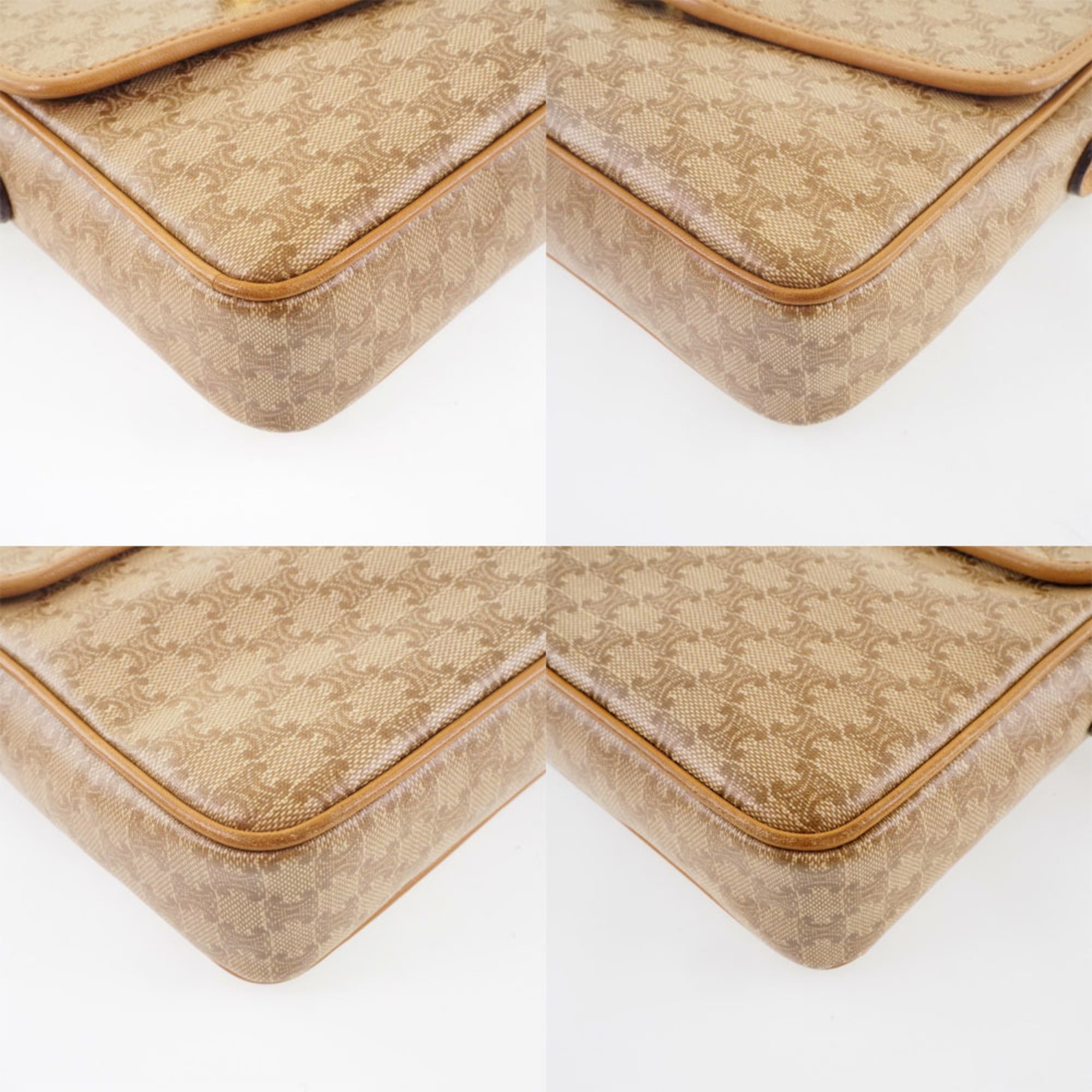 Celine Macadam Beige Pvc Shoulder Bag (Pre-Owned)