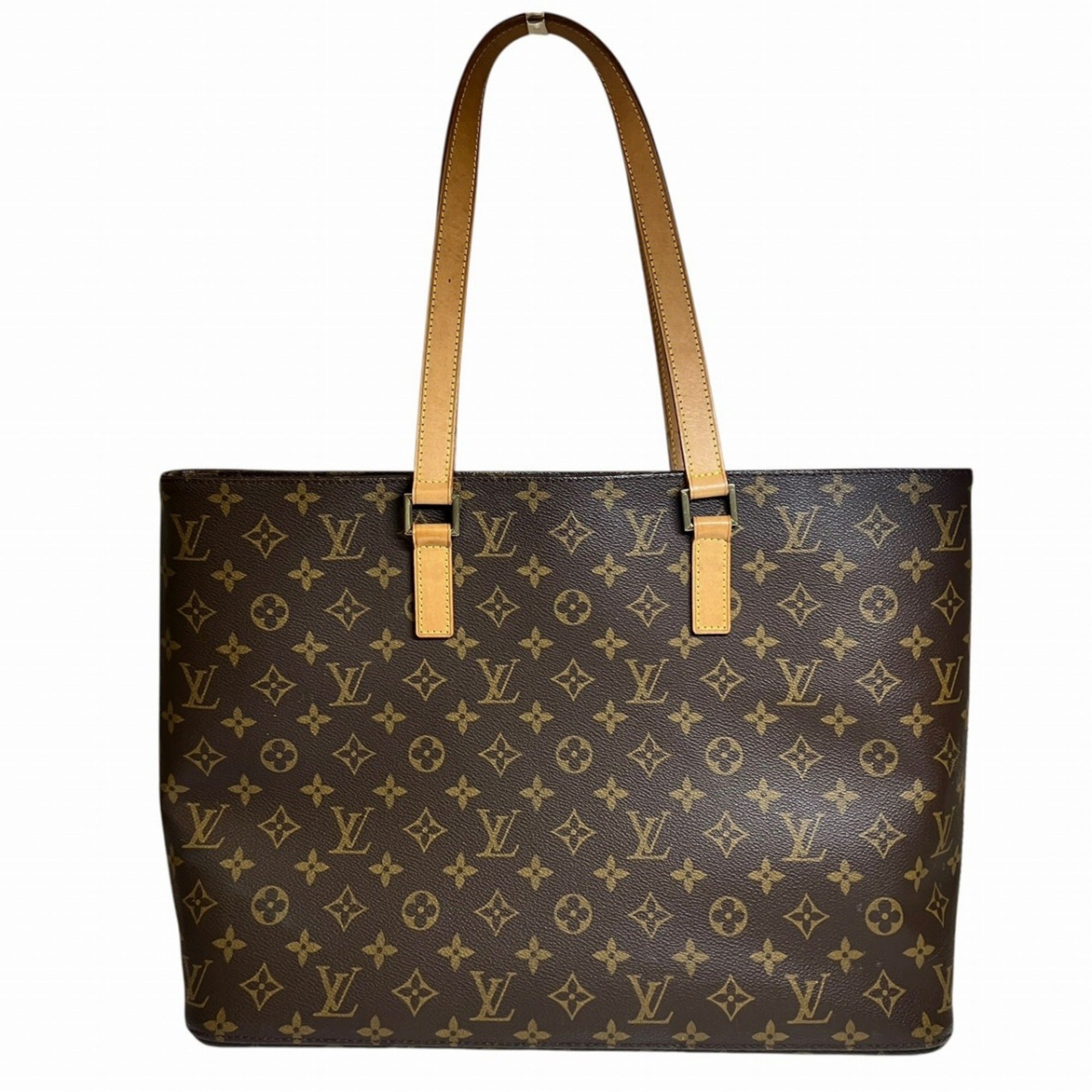 Louis Vuitton Brown Monogram Canvas Pvc Coated Canvas Leather Tote Bag (Pre-Owned)