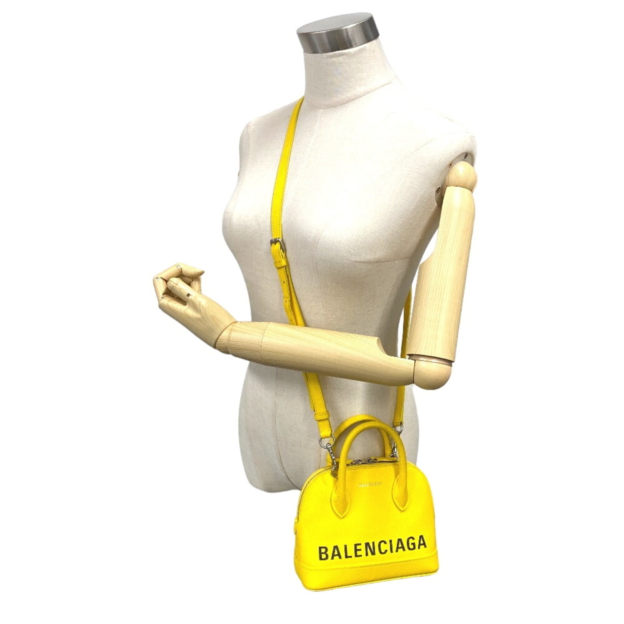 Balenciaga Yellow Leather Handbag Shoulder Bag (Pre-Owned)