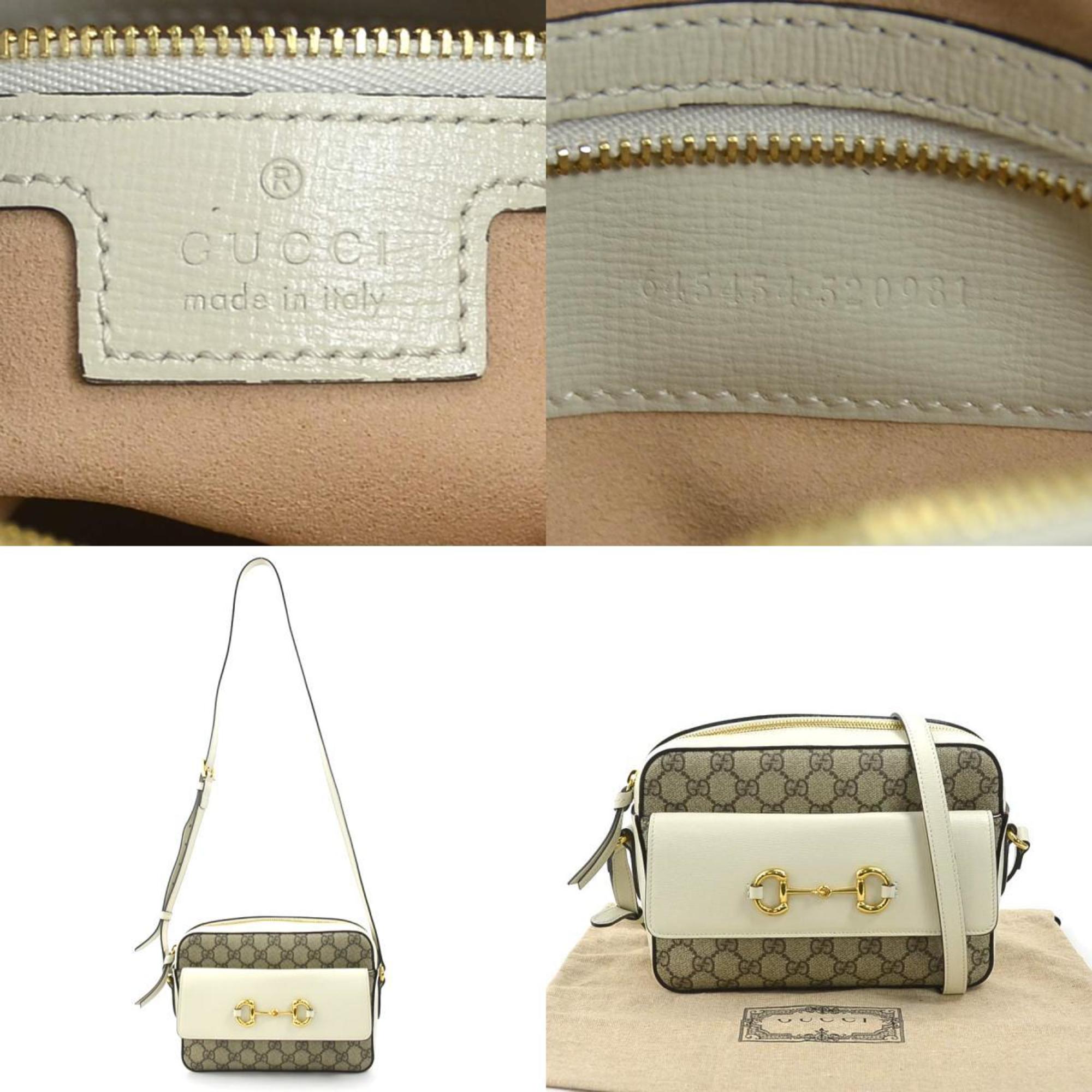 Gucci Beige White Gg Supreme Handbag (Pre-Owned)