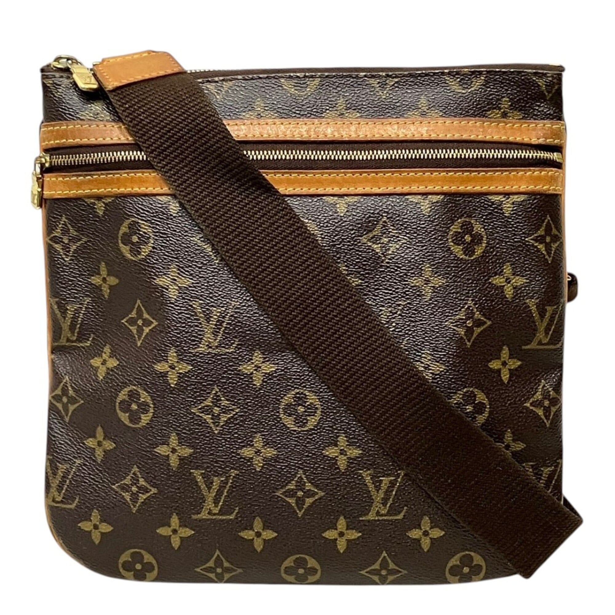 Louis Vuitton Brown Coated Canvas Pochette Shoulder Bag (Pre-Owned)